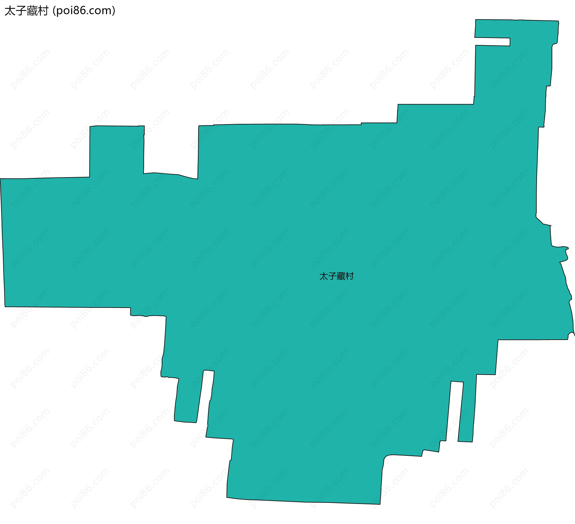 太子藏村边界地图