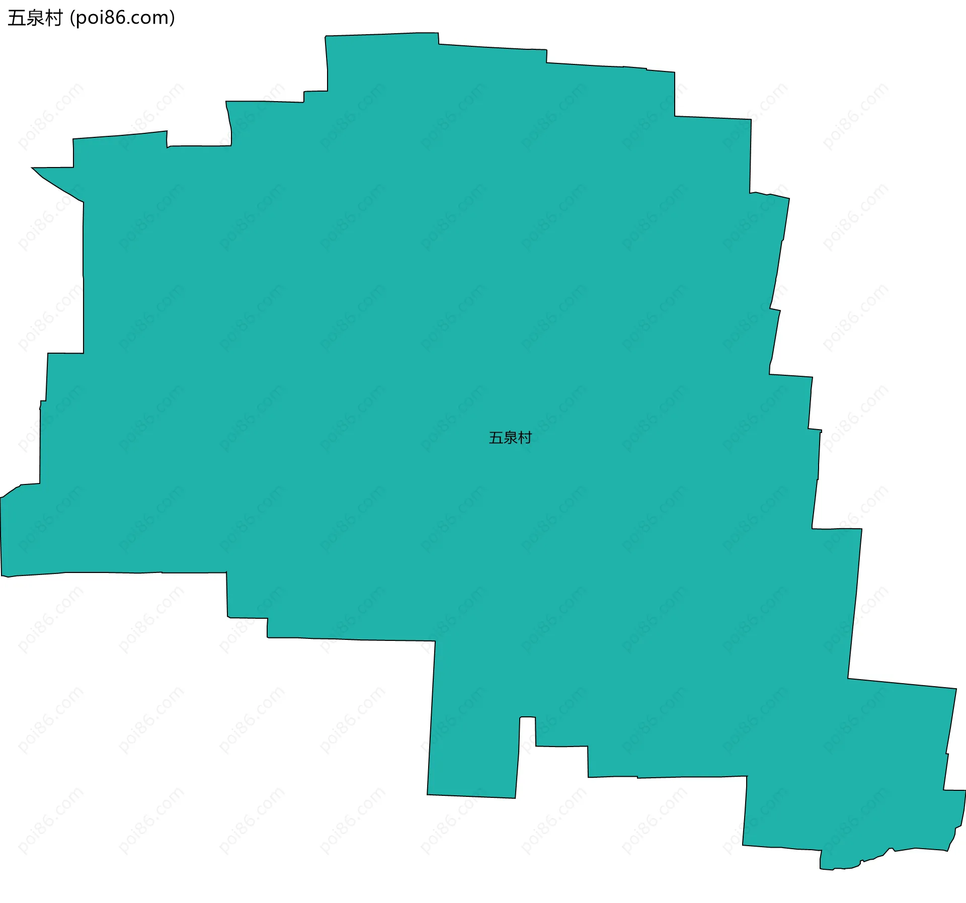 五泉村边界地图
