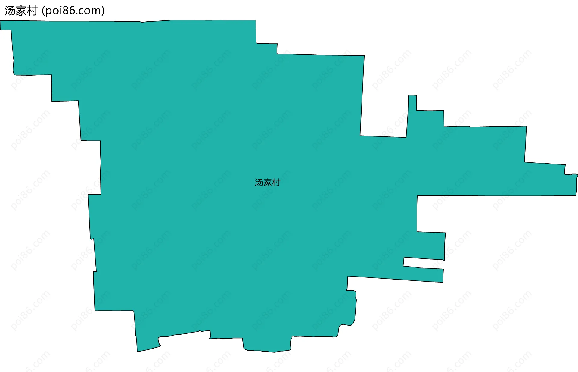 汤家村边界地图