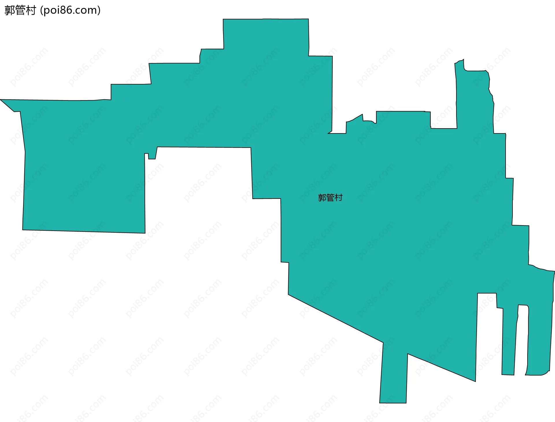 郭管村边界地图