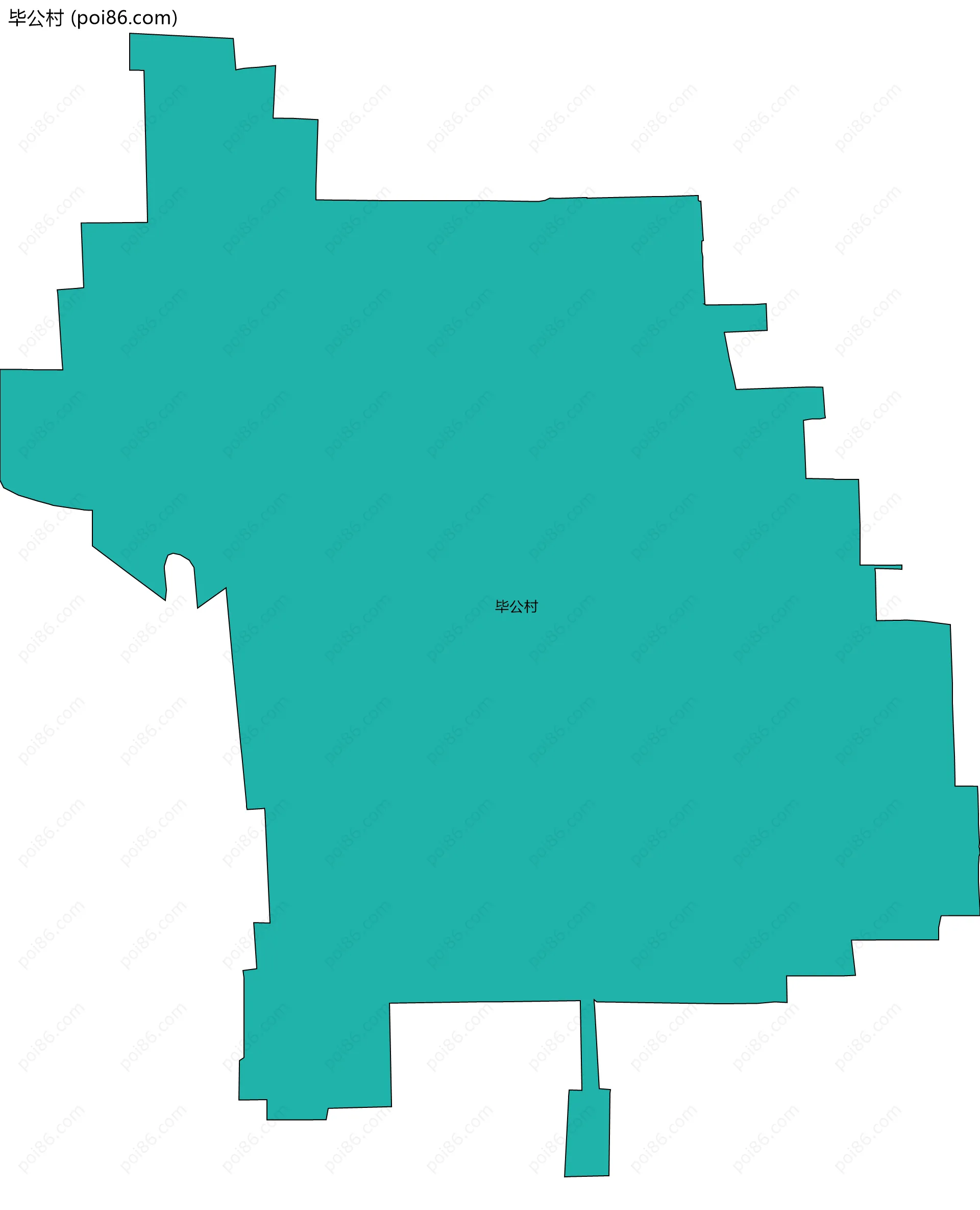 毕公村边界地图