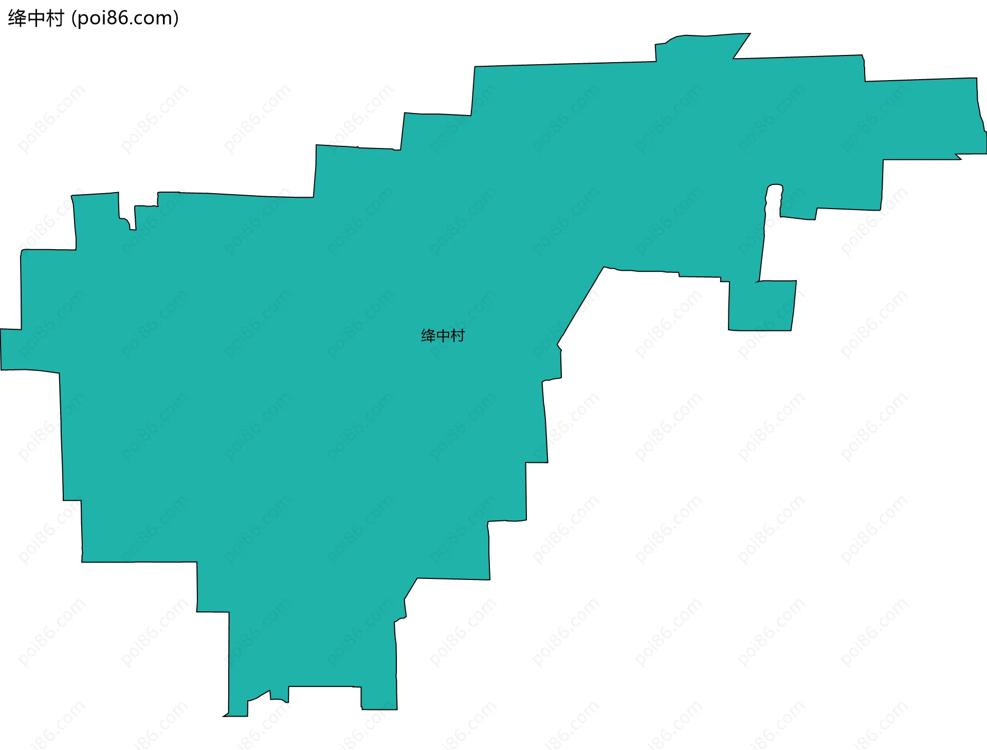 绛中村边界地图