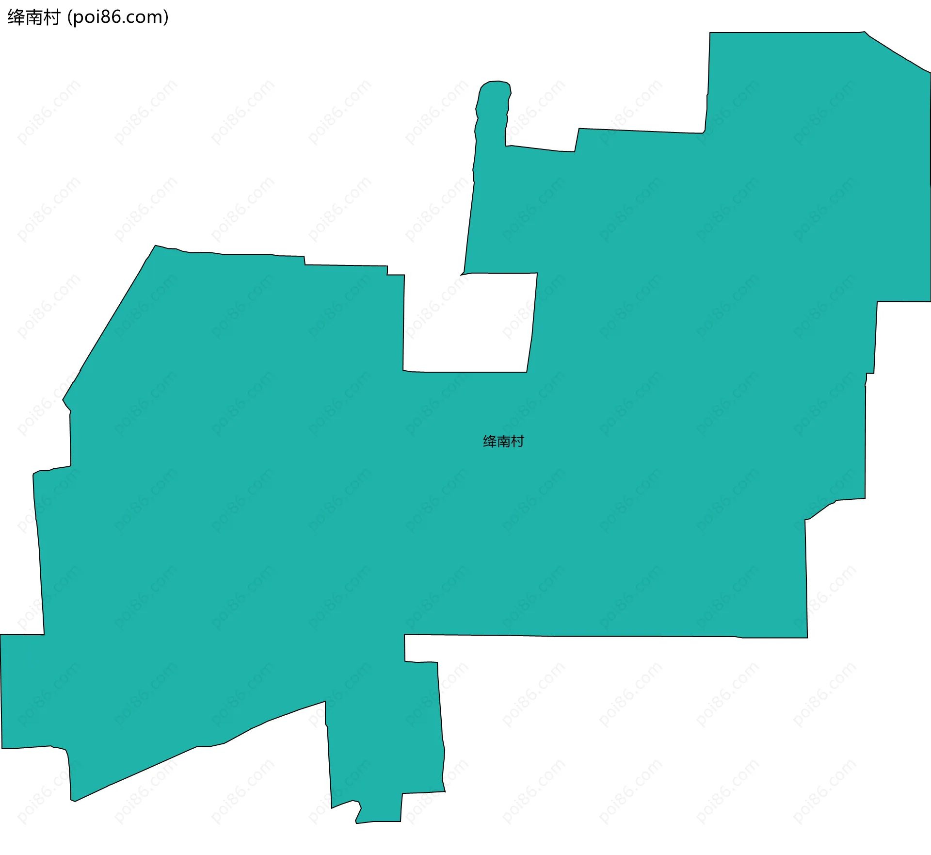 绛南村边界地图