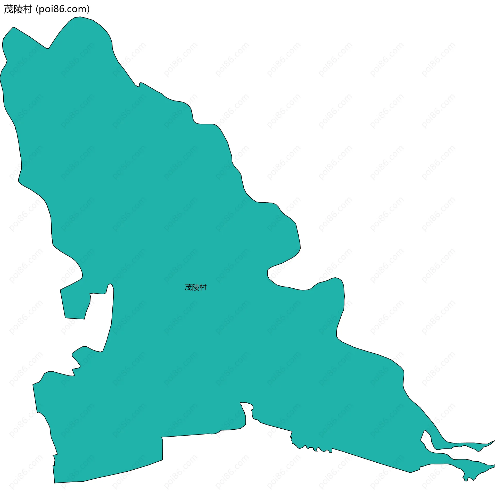 茂陵村边界地图