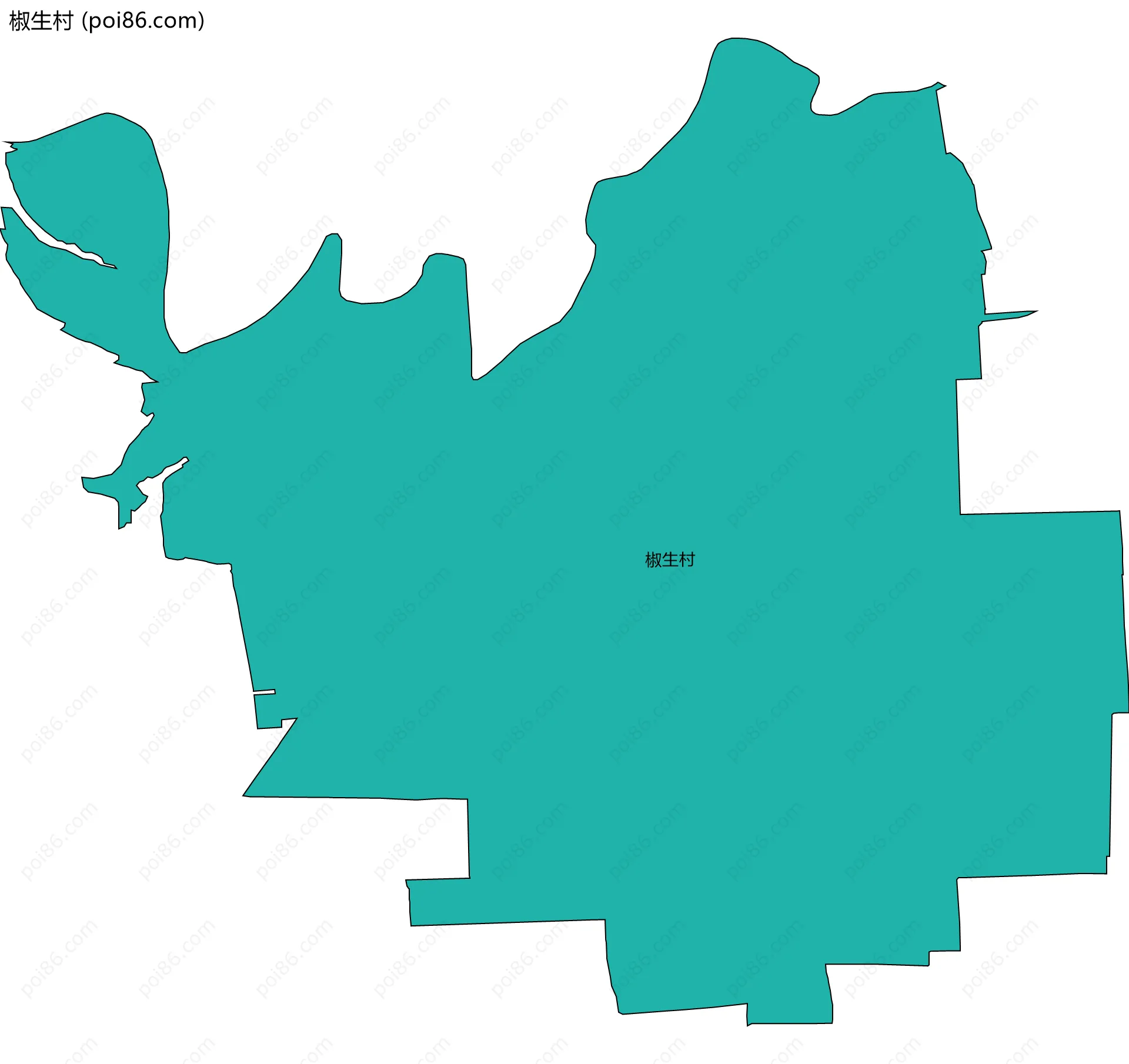 椒生村边界地图