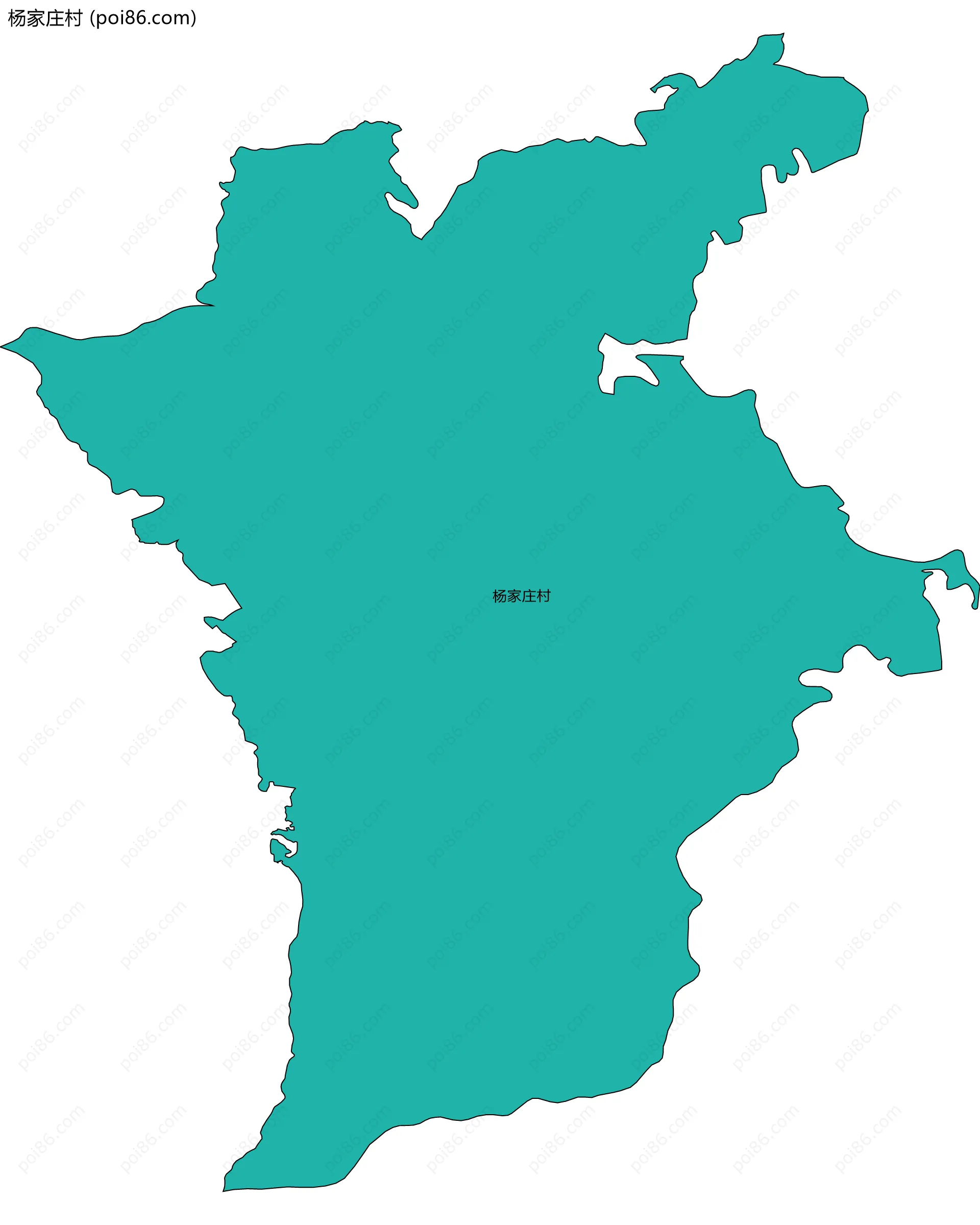 杨家庄村边界地图