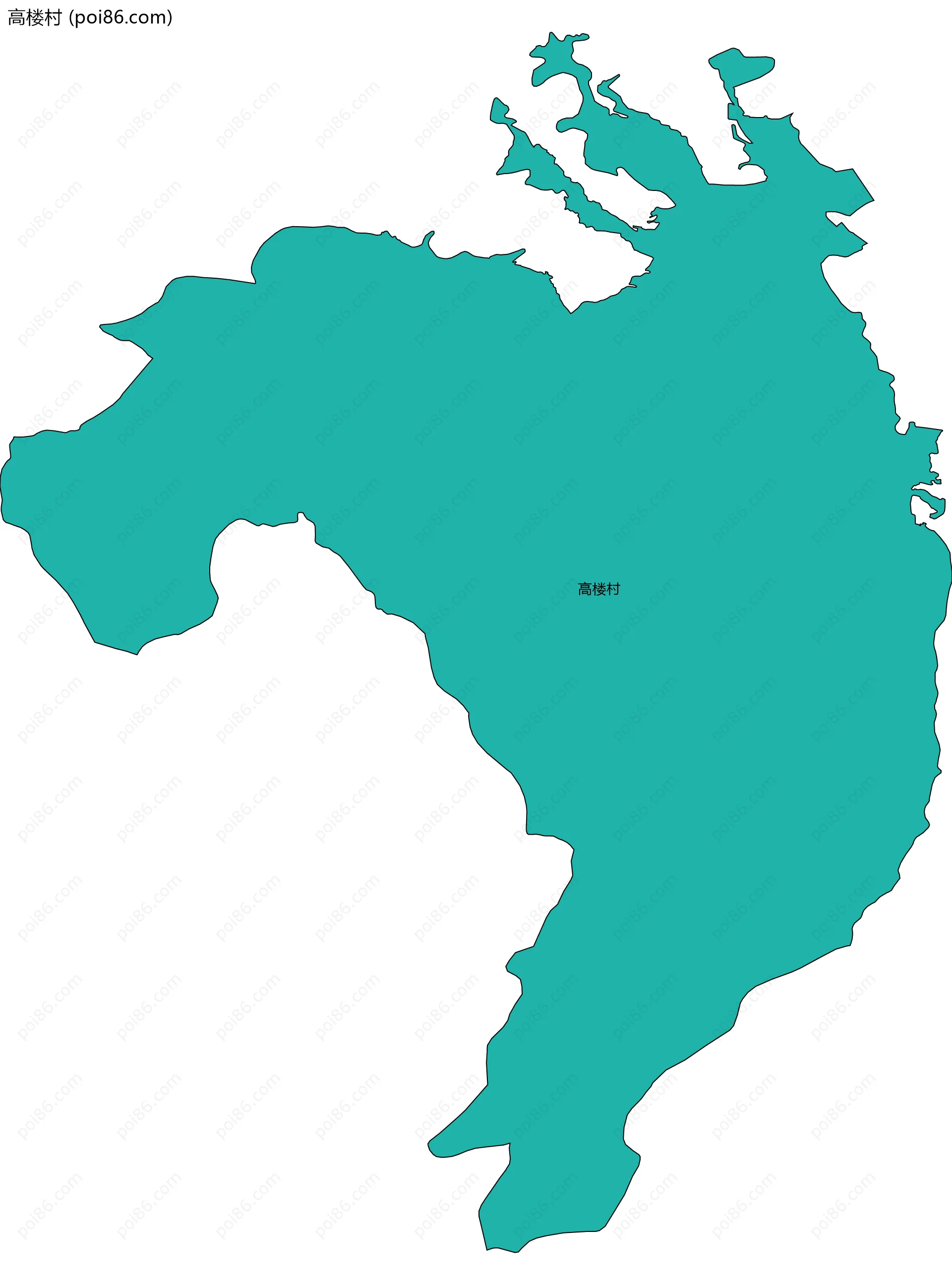 高楼村边界地图