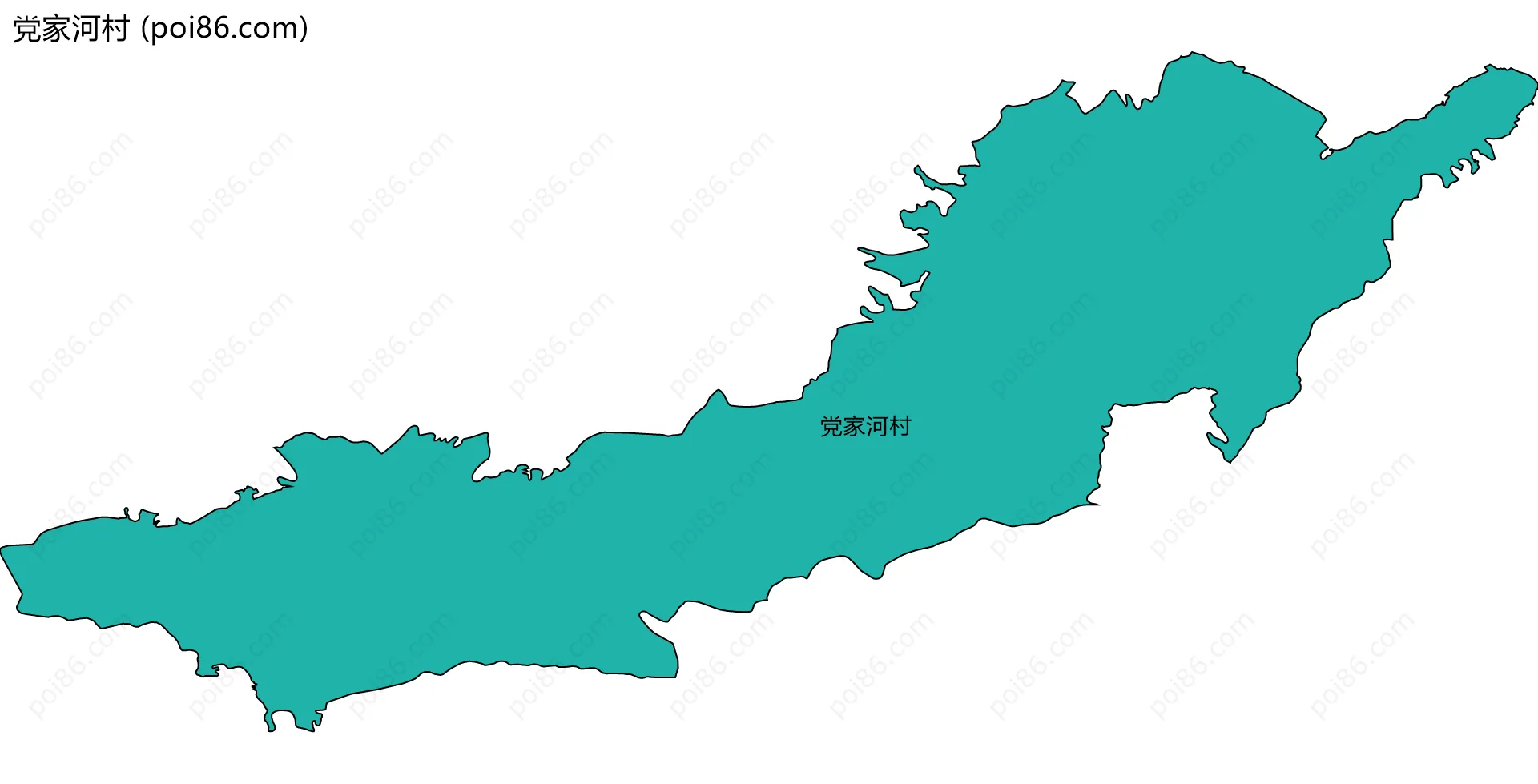 党家河村边界地图