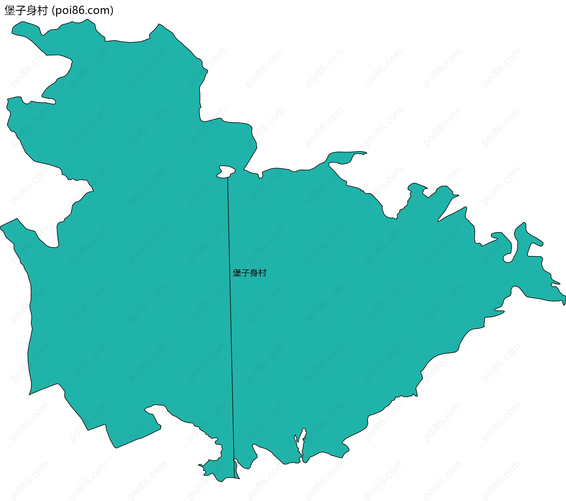 堡子身村边界地图