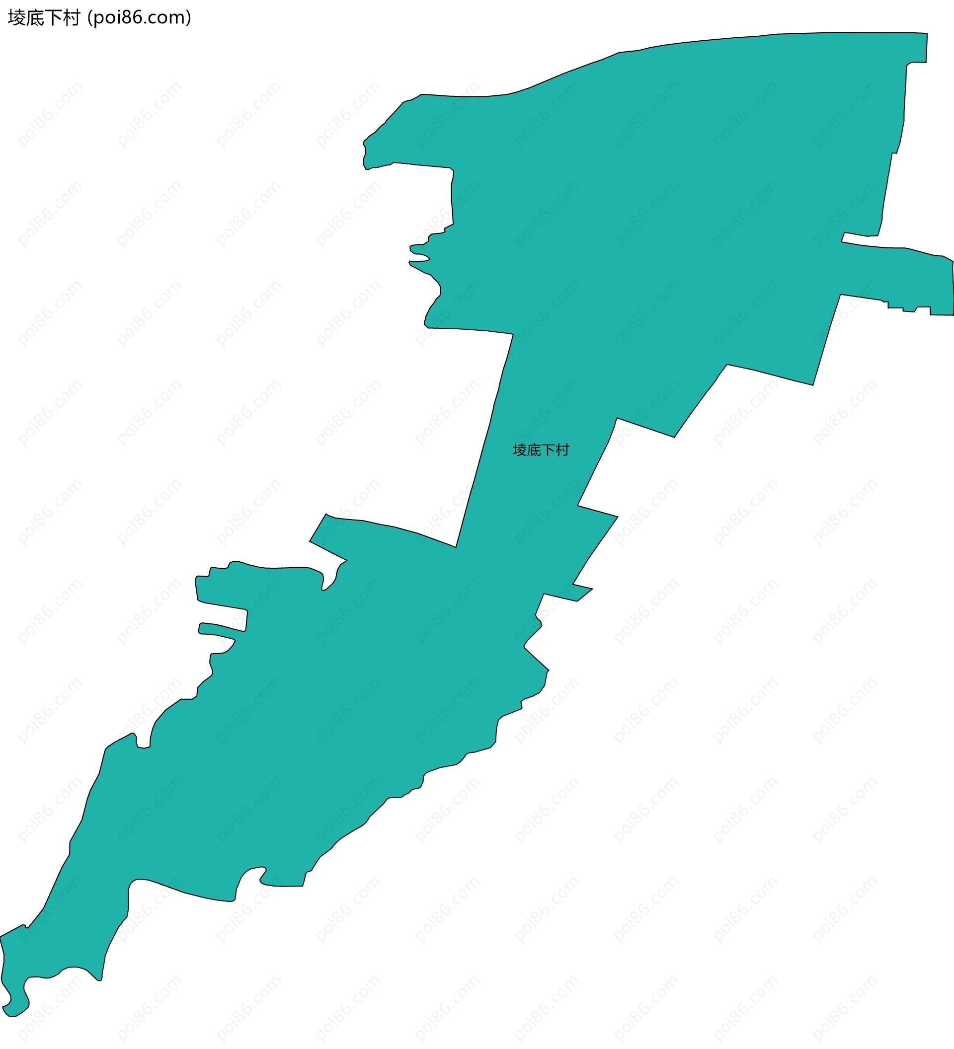 堎底下村边界地图