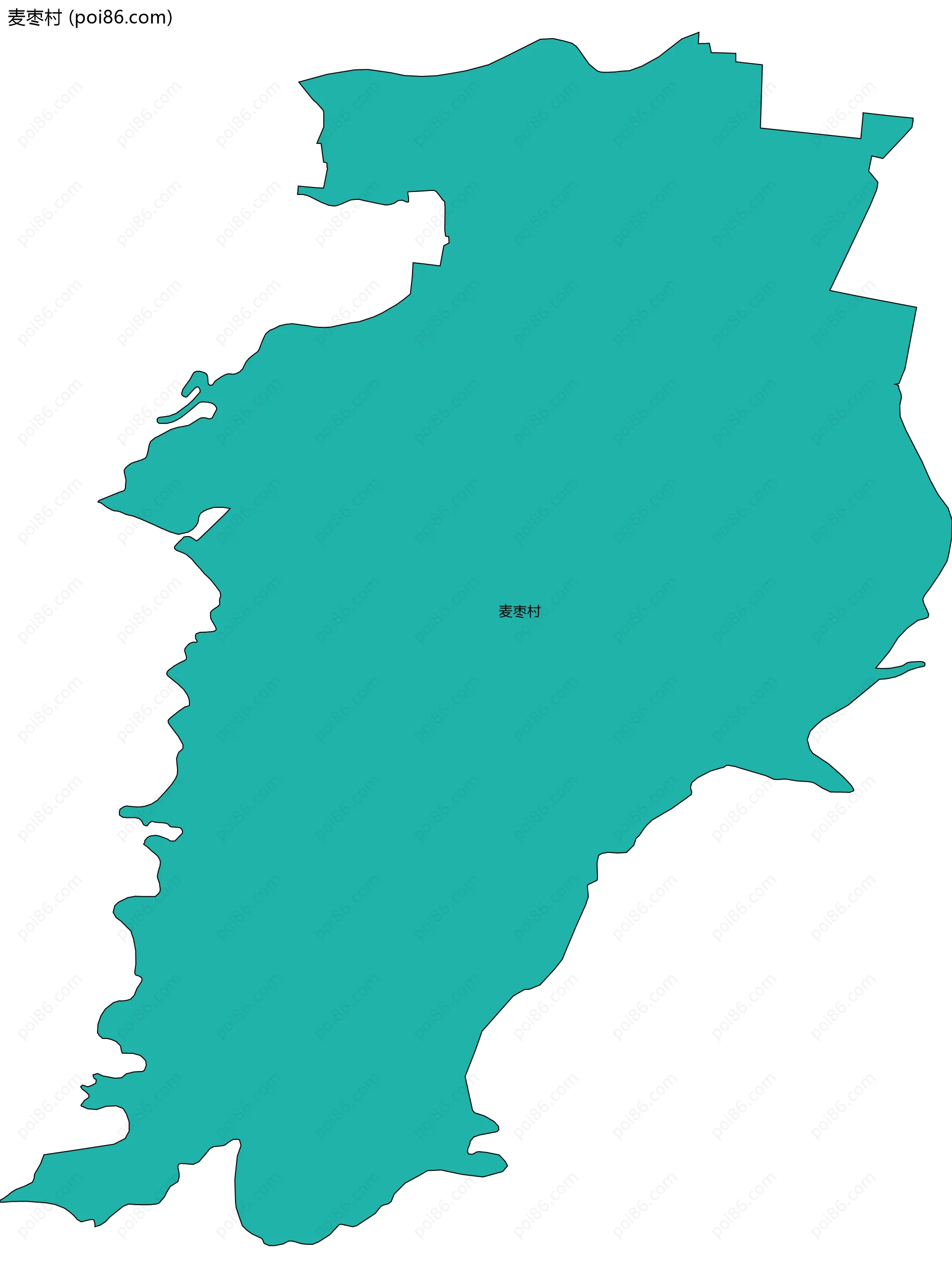 麦枣村边界地图