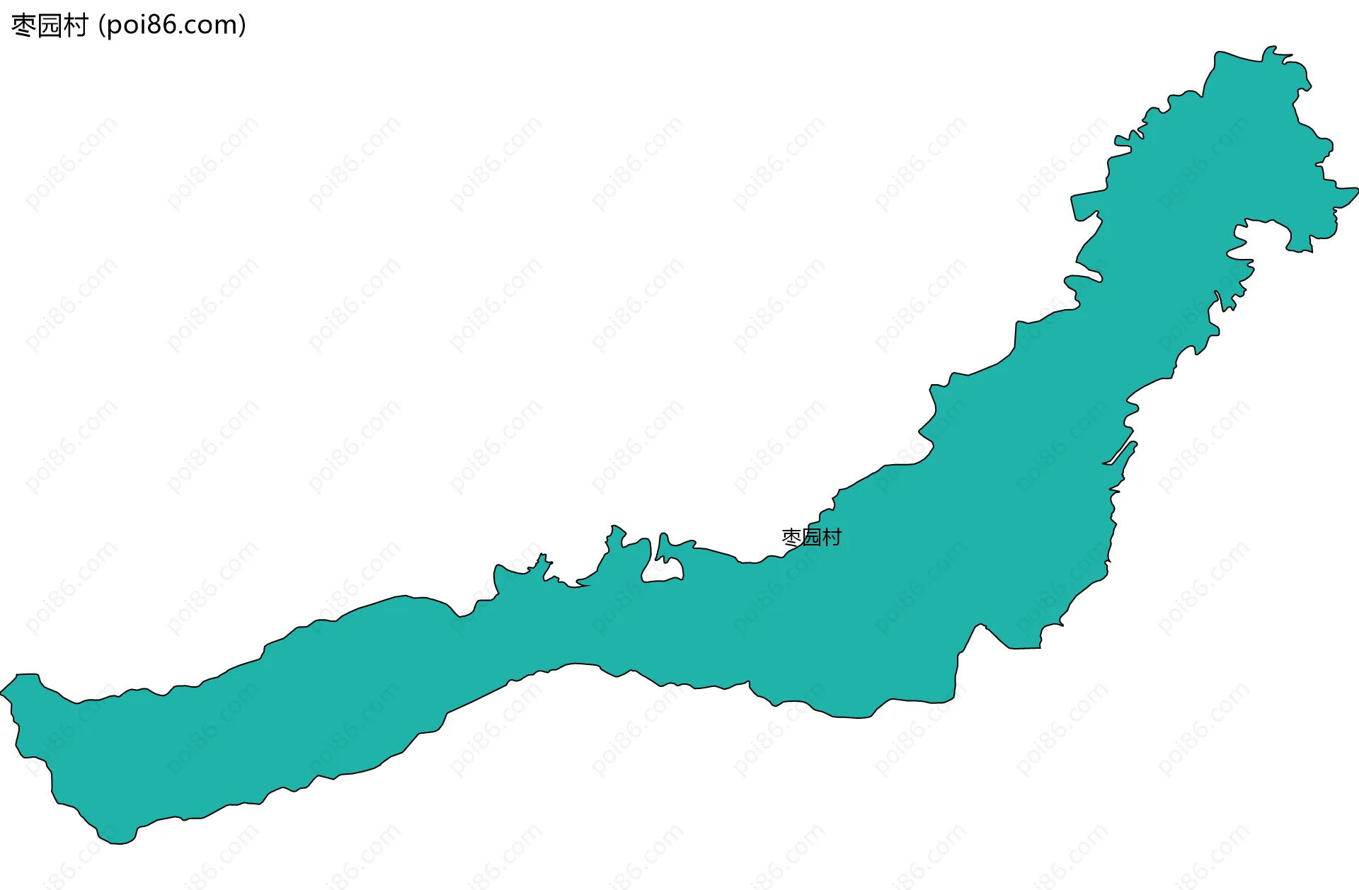 枣园村边界地图