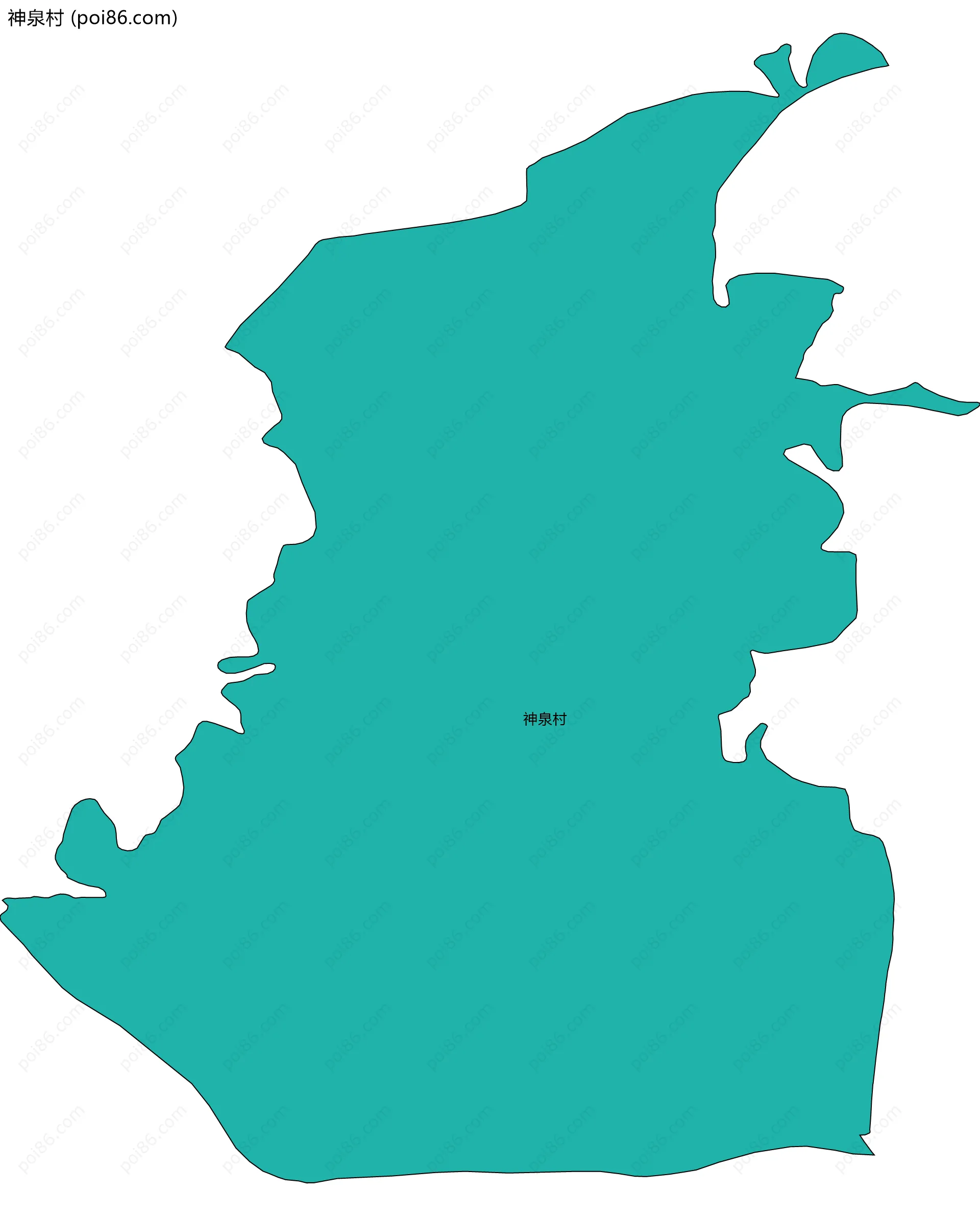 神泉村边界地图