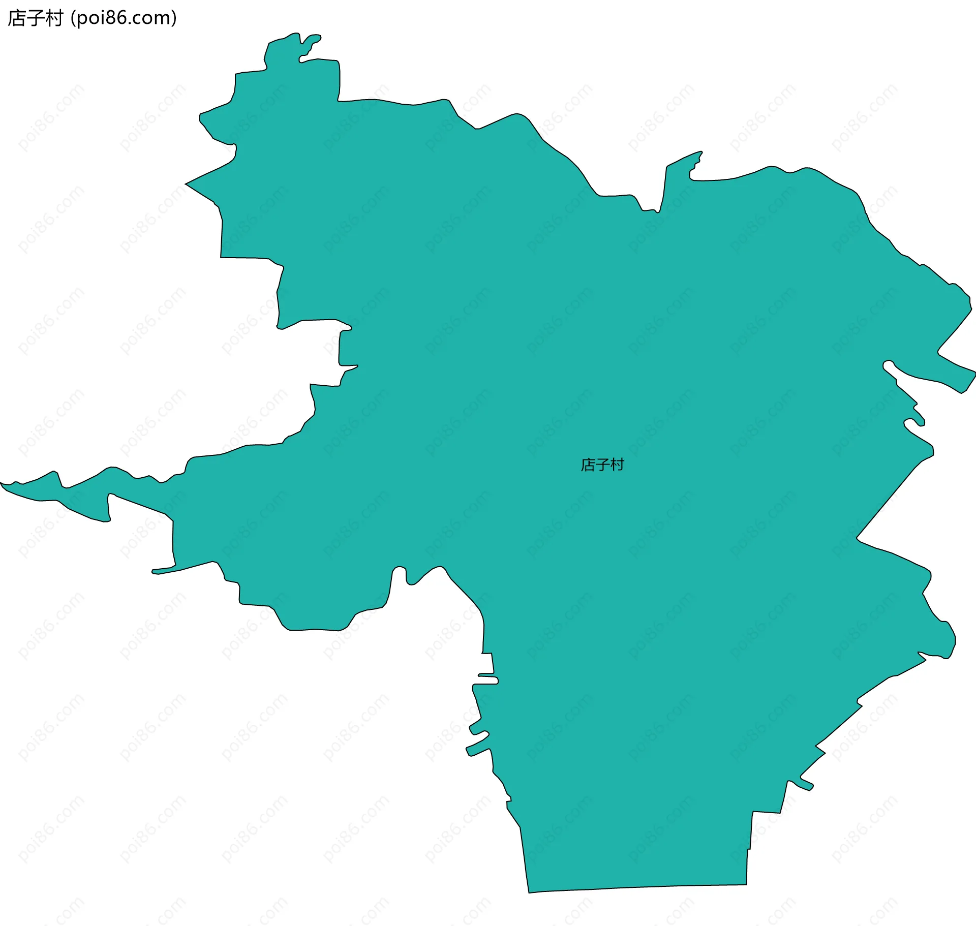 店子村边界地图