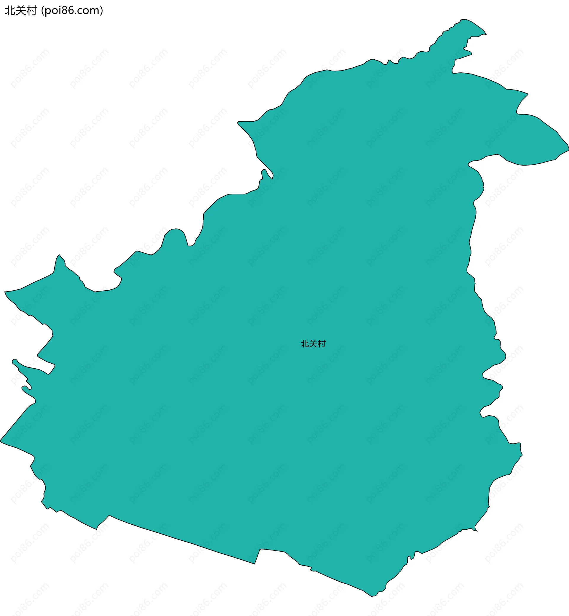 北关村边界地图