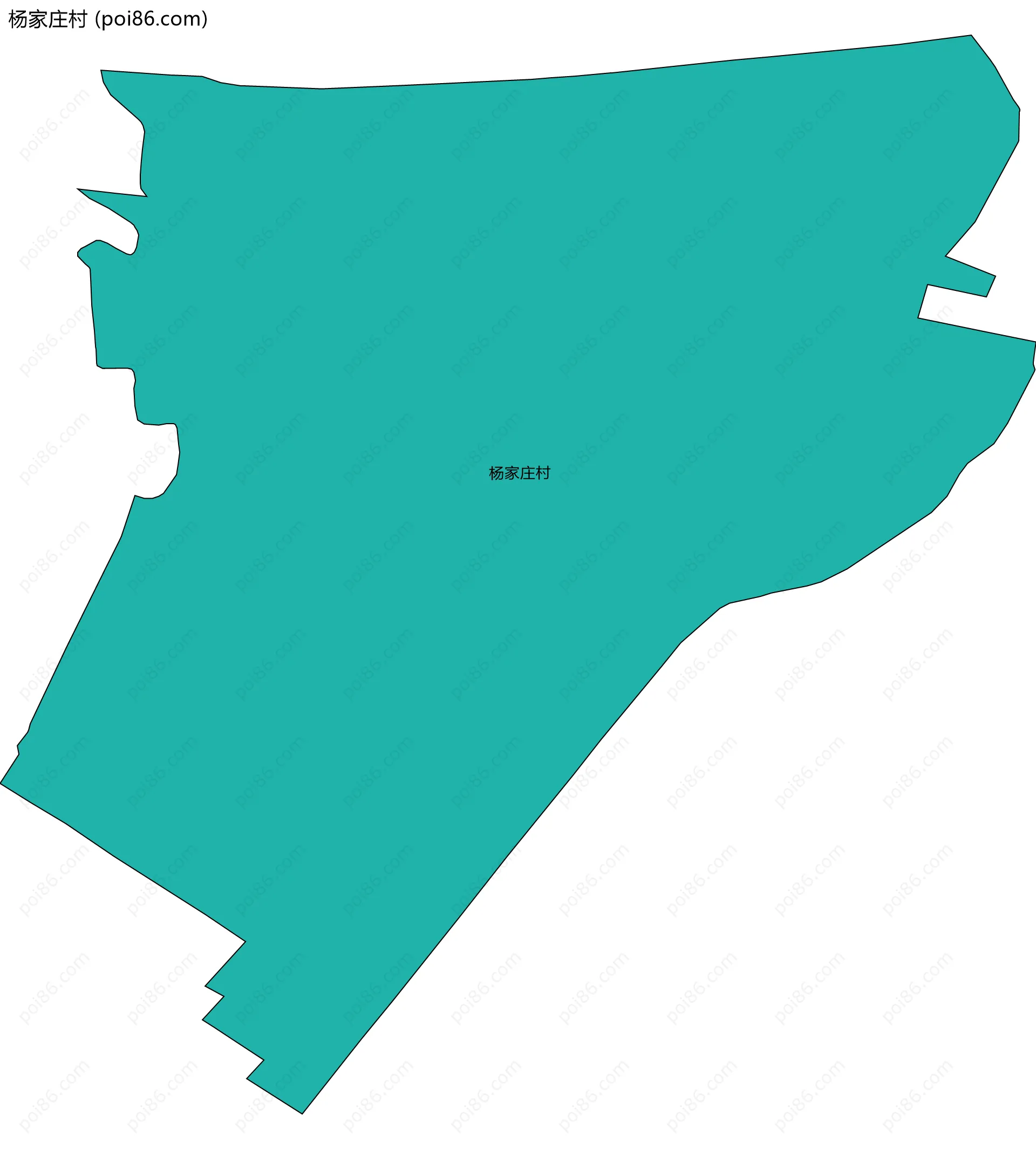 杨家庄村边界地图
