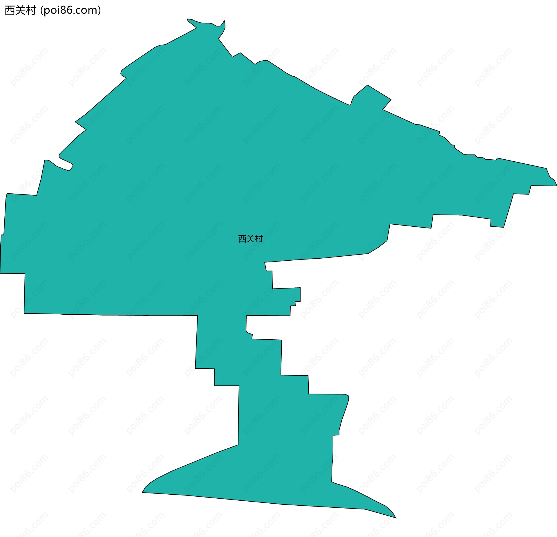 西关村边界地图
