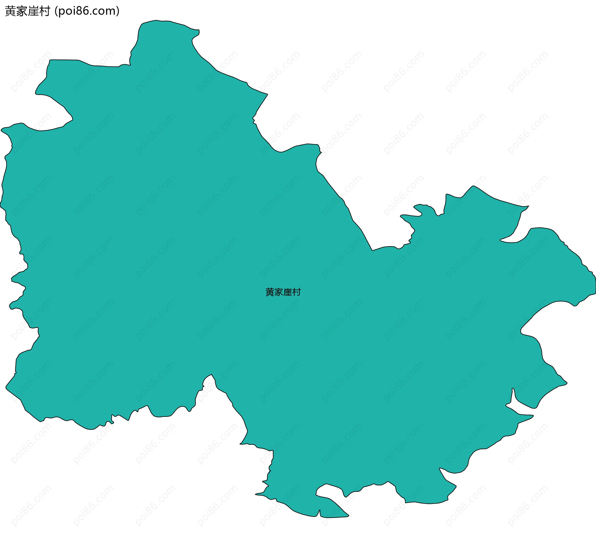 黄家崖村边界地图