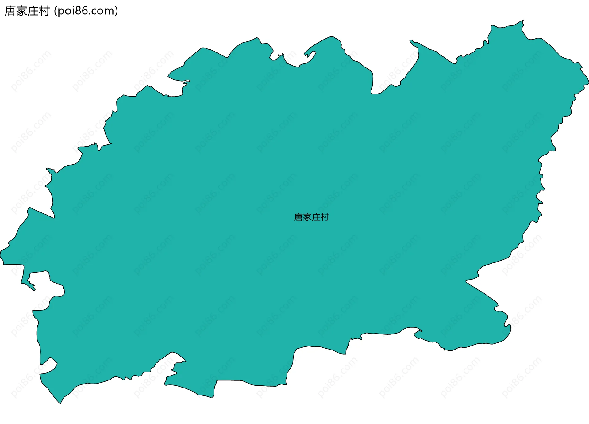 唐家庄村边界地图