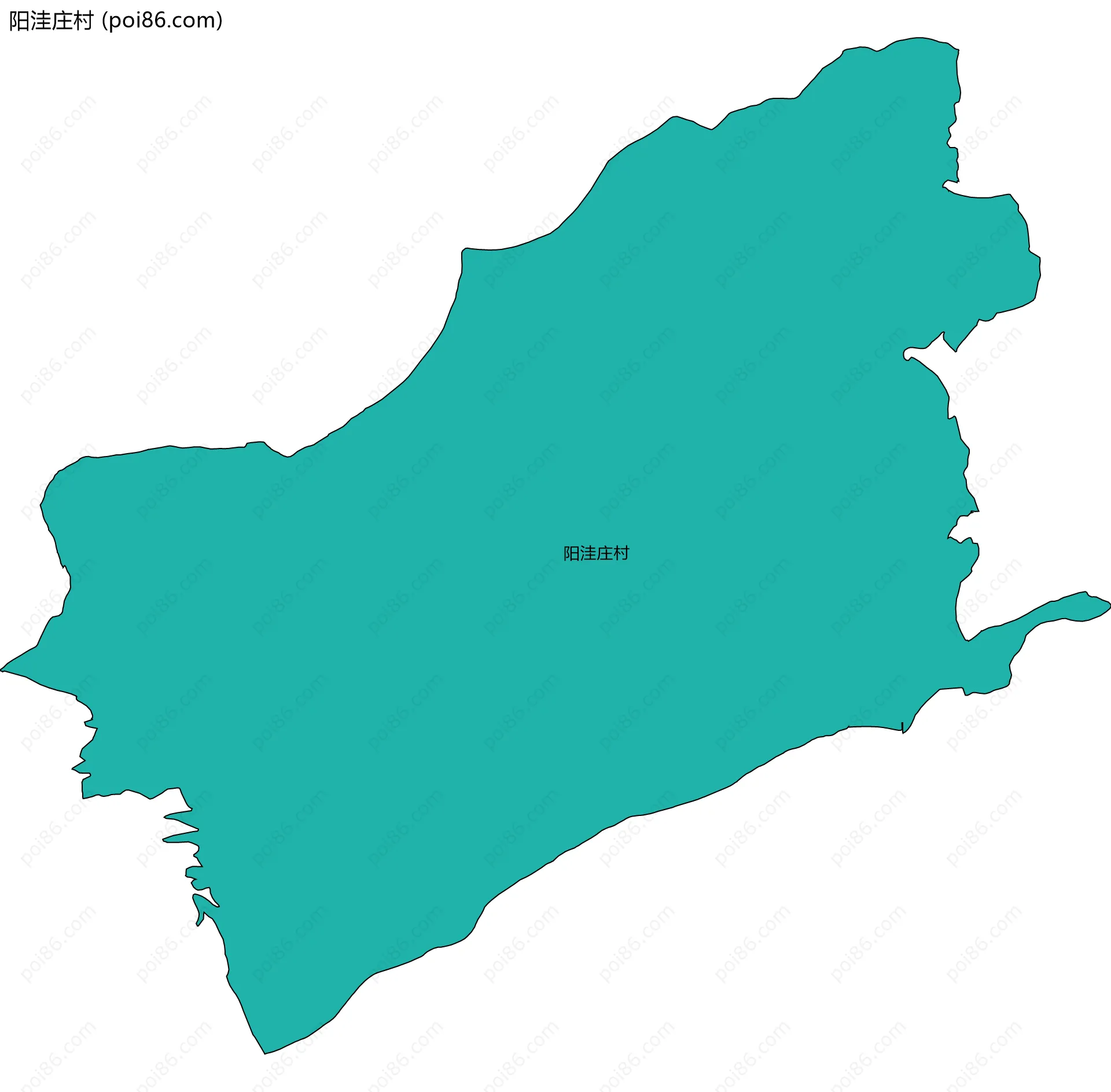 阳洼庄村边界地图