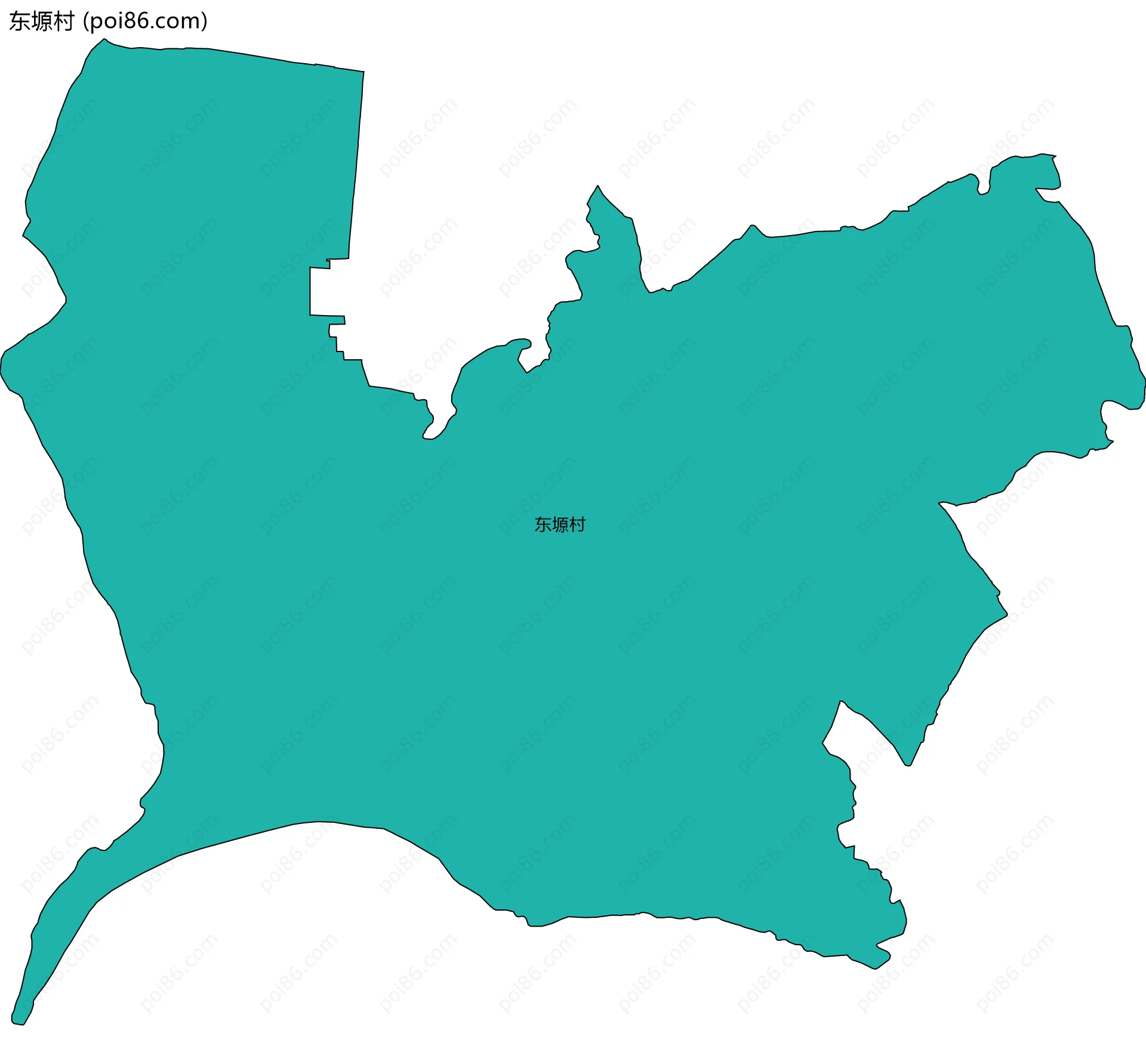 东塬村边界地图