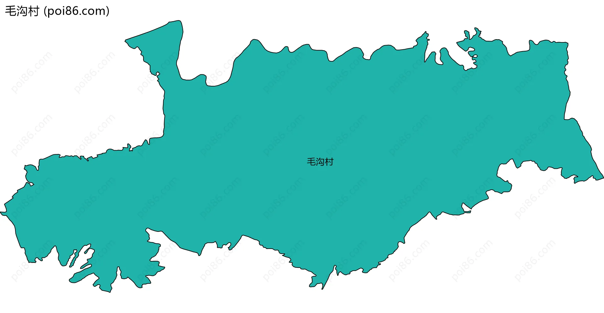 毛沟村边界地图