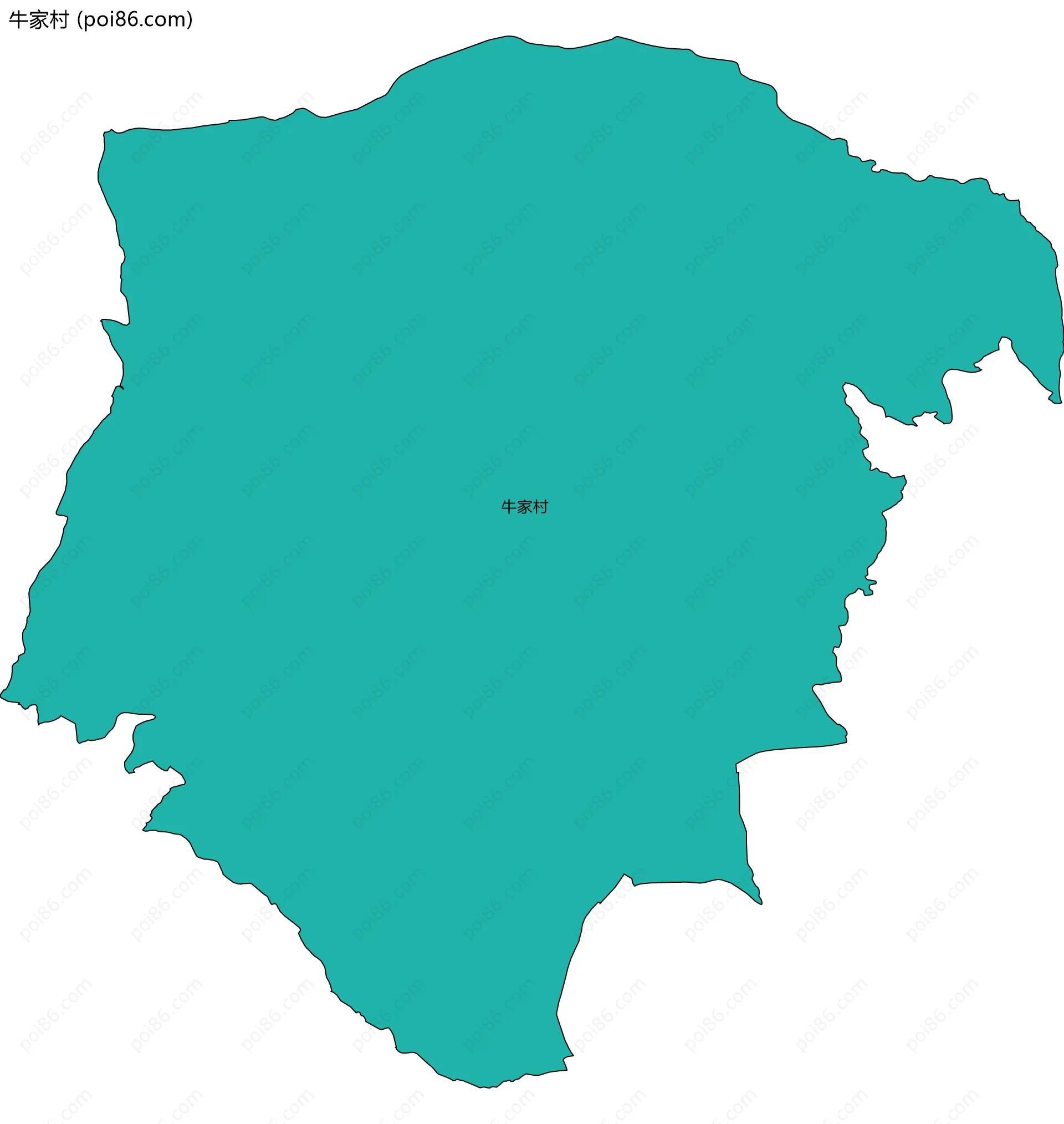 牛家村边界地图