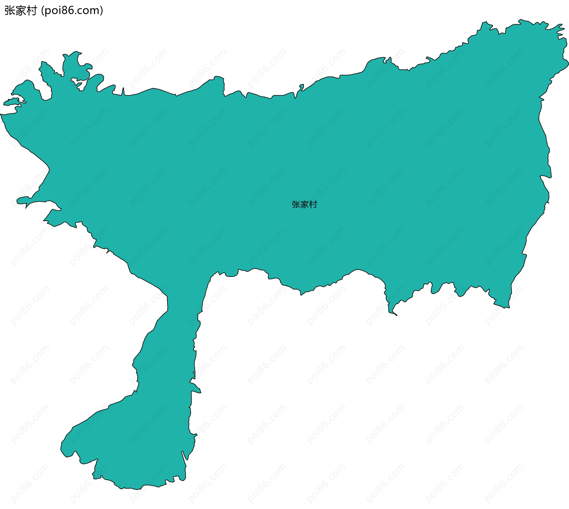 张家村边界地图