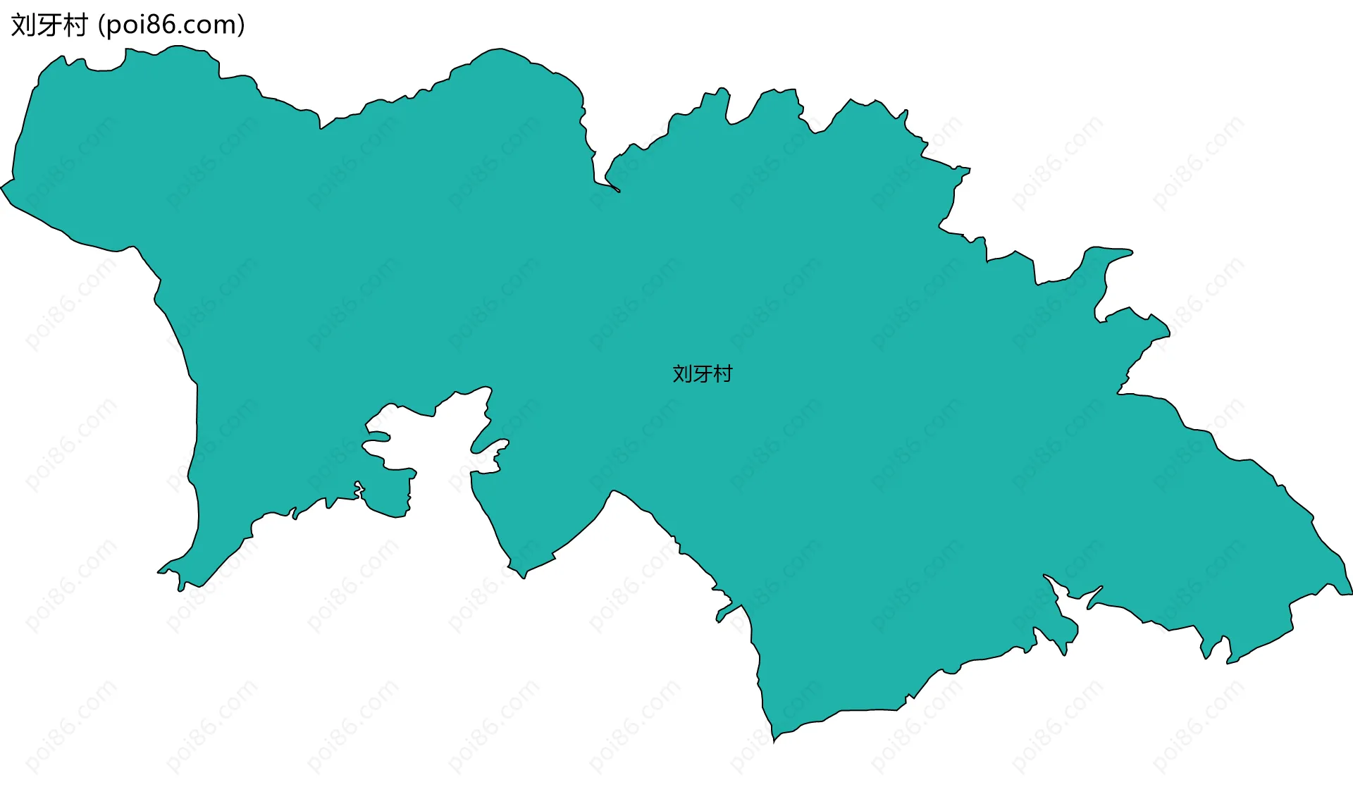 刘牙村边界地图