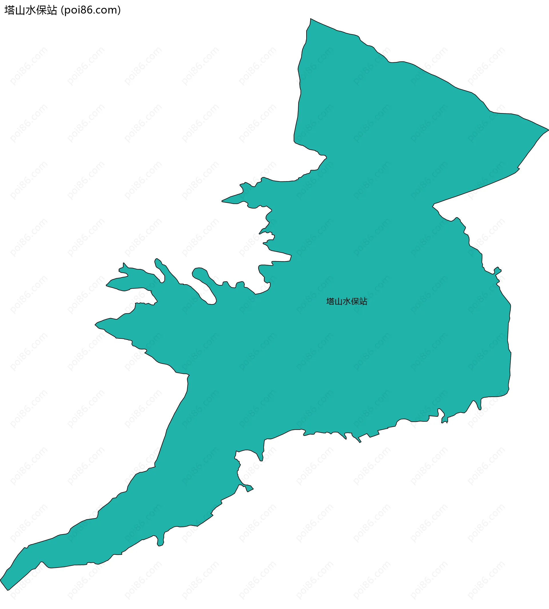 塔山水保站边界地图