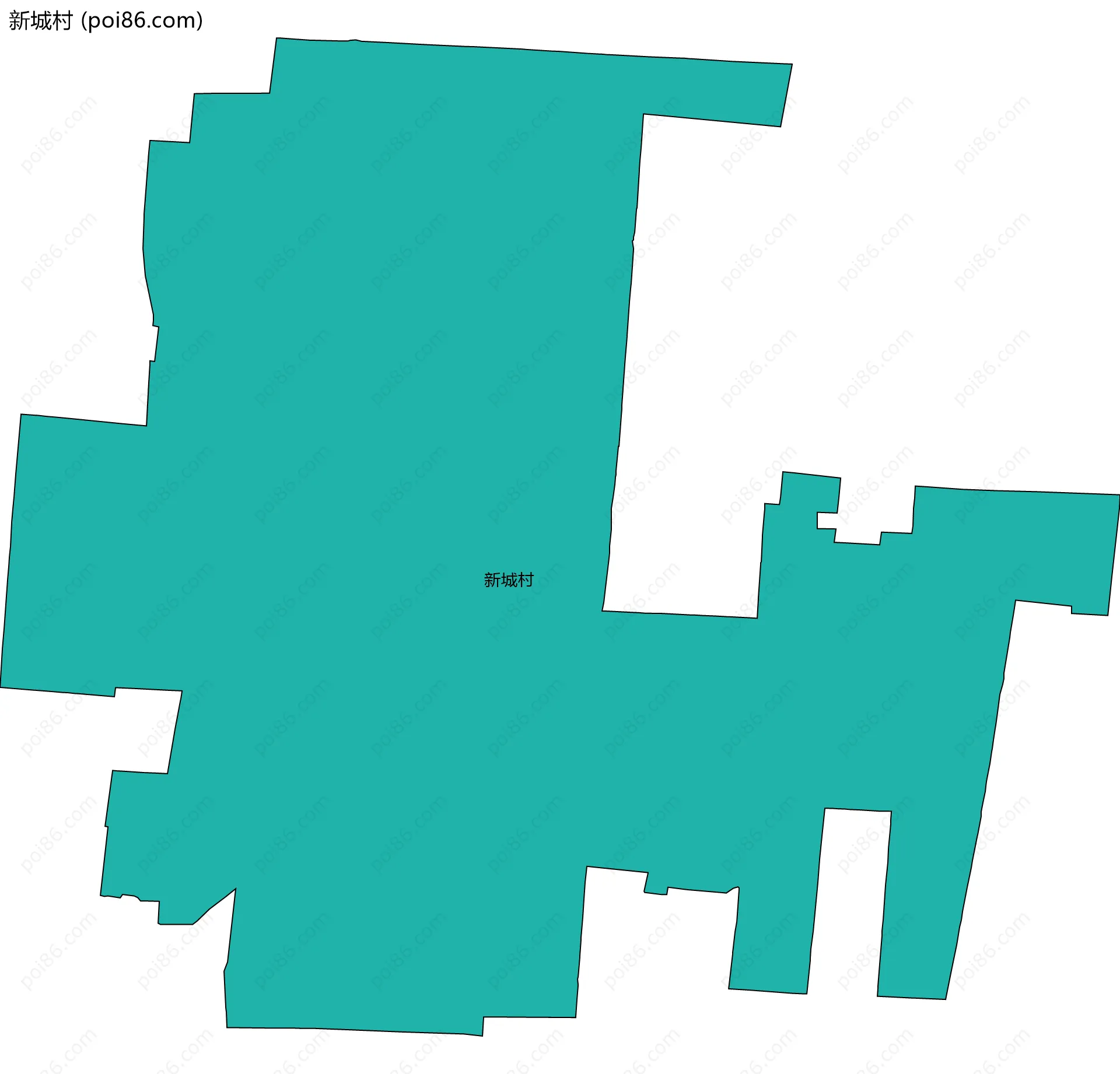 新城村边界地图