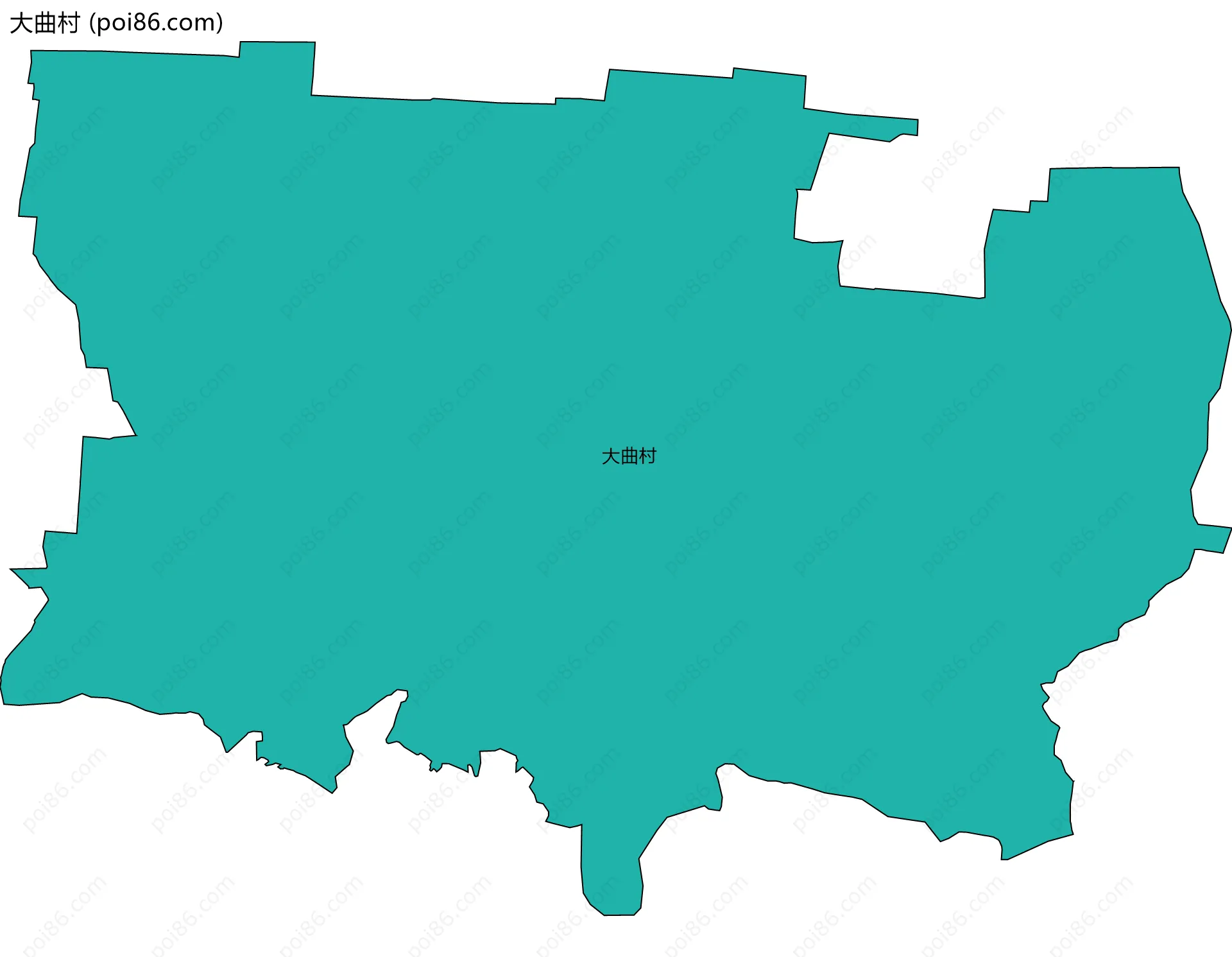 大曲村边界地图