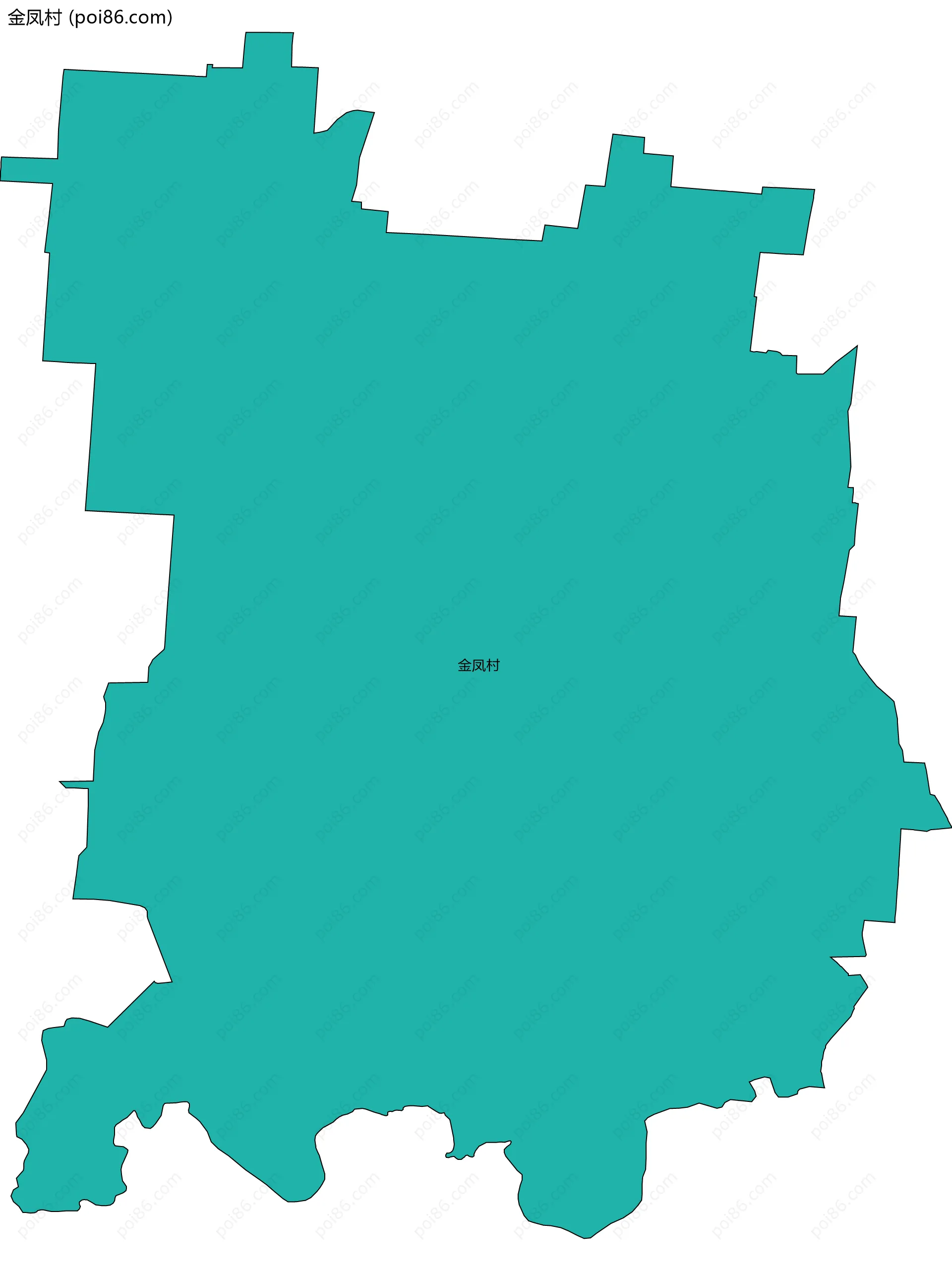 金凤村边界地图