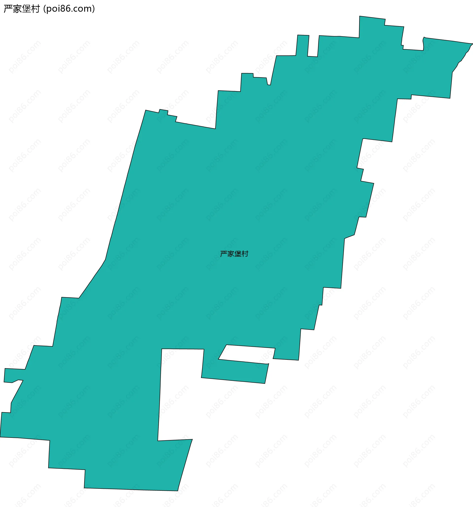 严家堡村边界地图