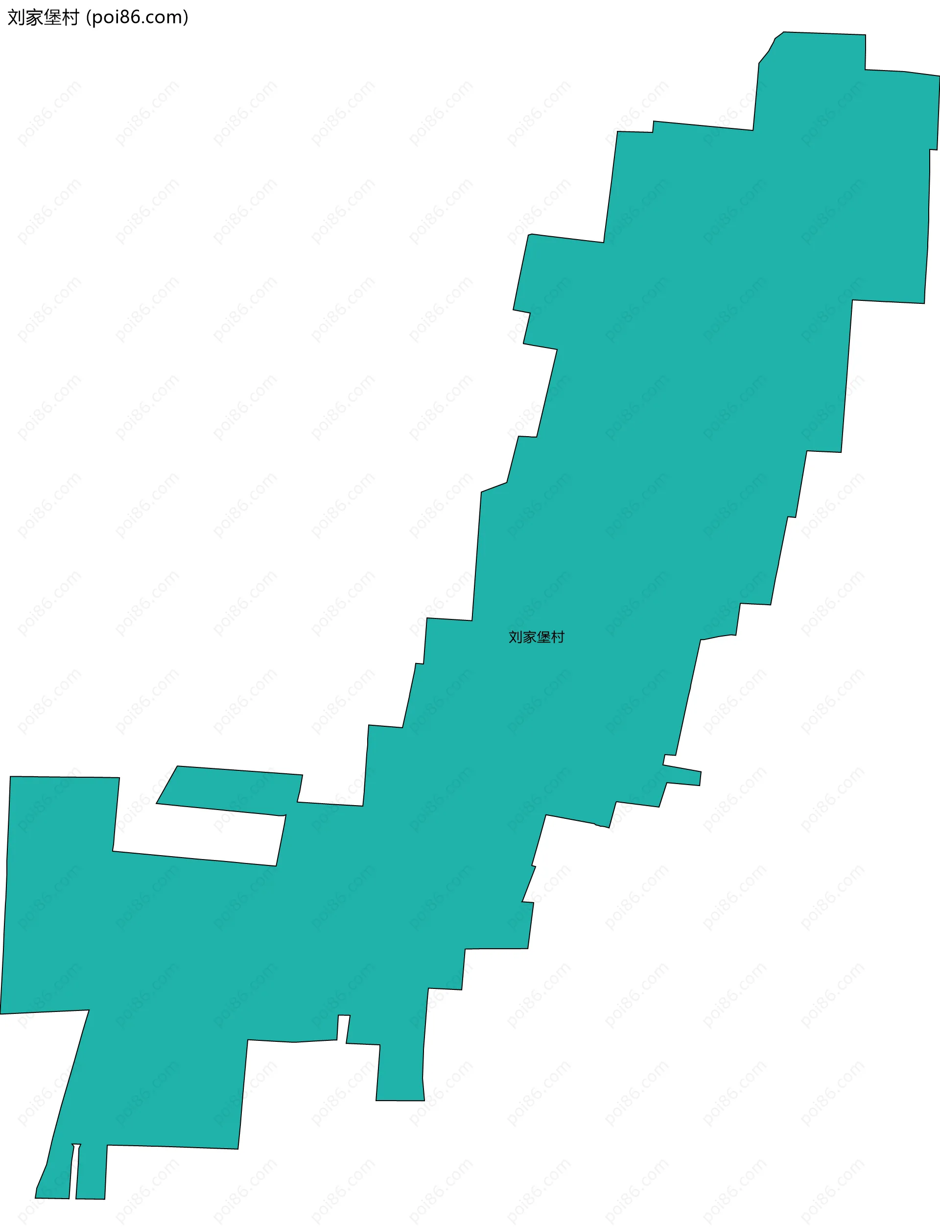 刘家堡村边界地图
