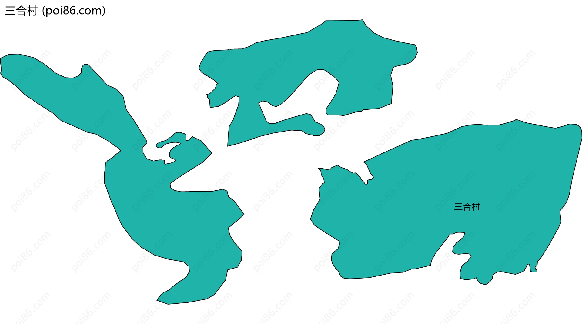 三合村边界地图