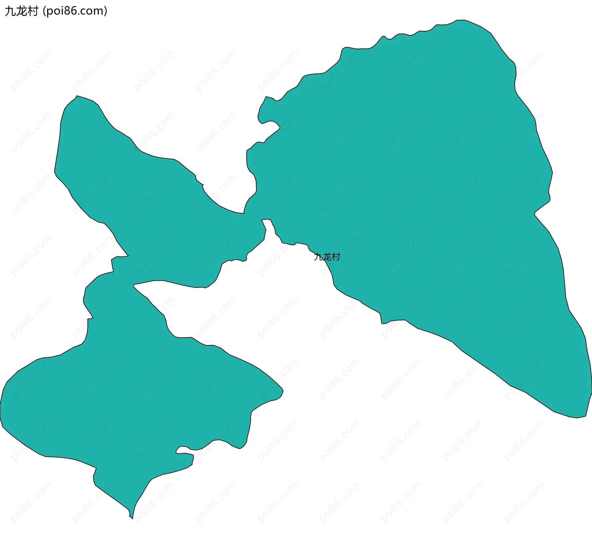 九龙村边界地图