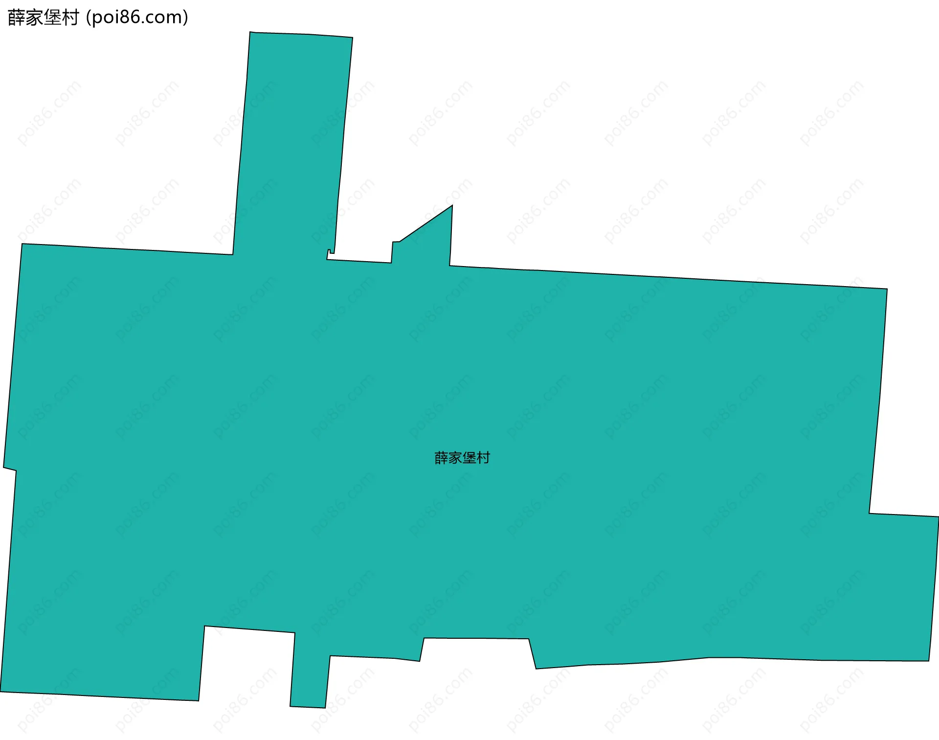 薛家堡村边界地图