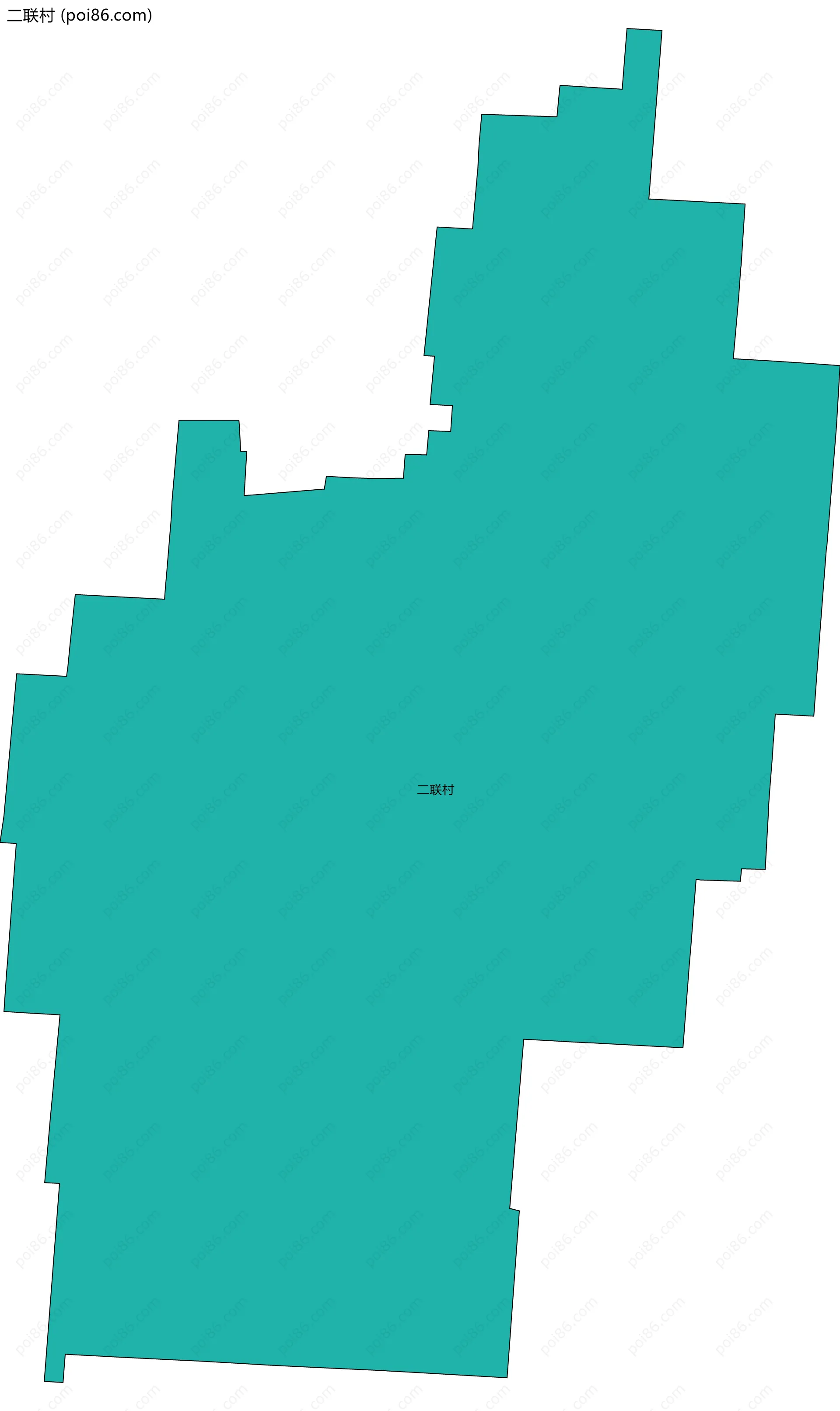 二联村边界地图