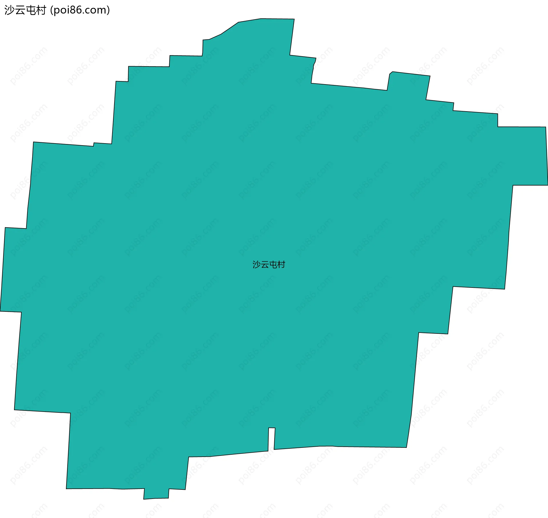 沙云屯村边界地图
