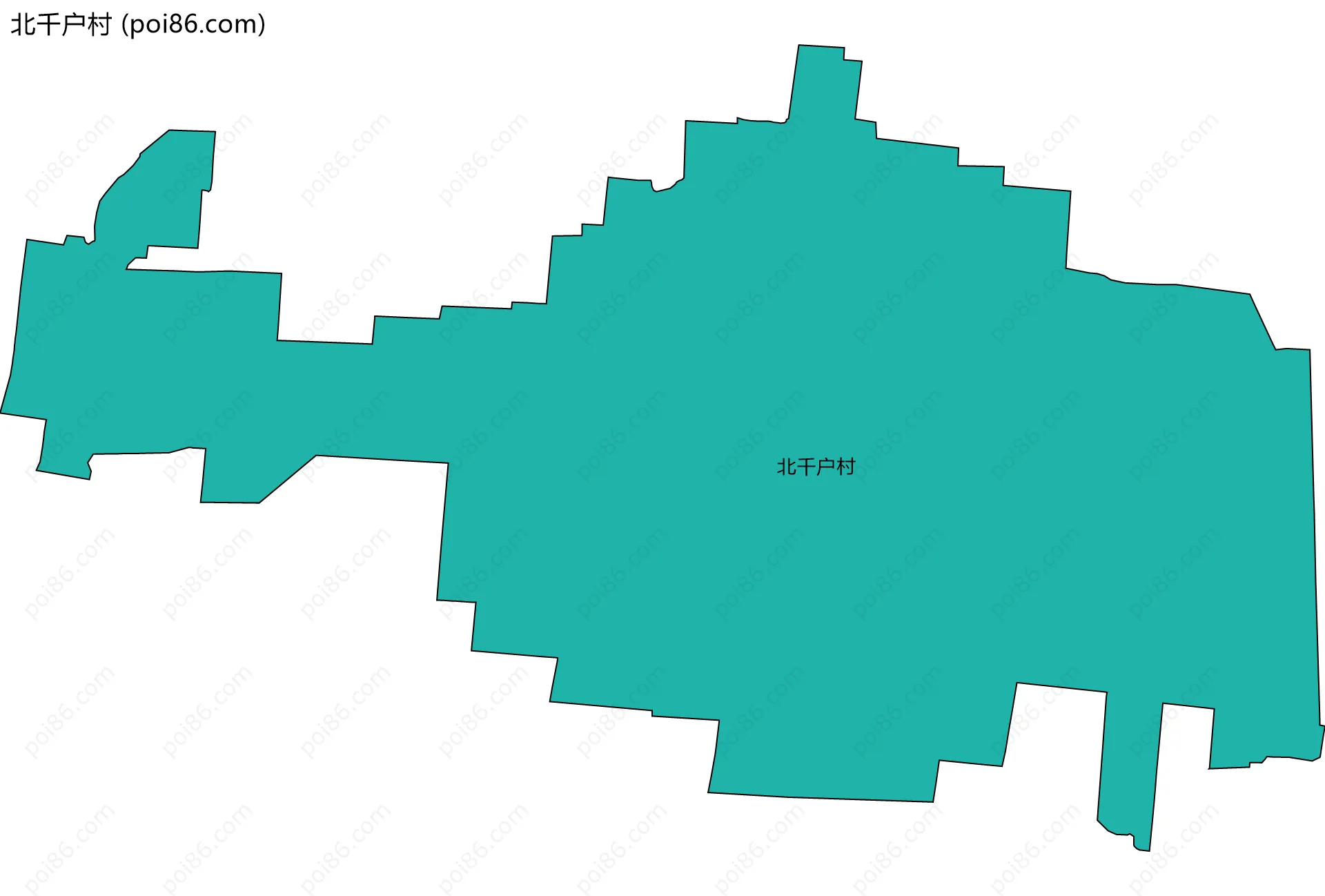 北千户村边界地图