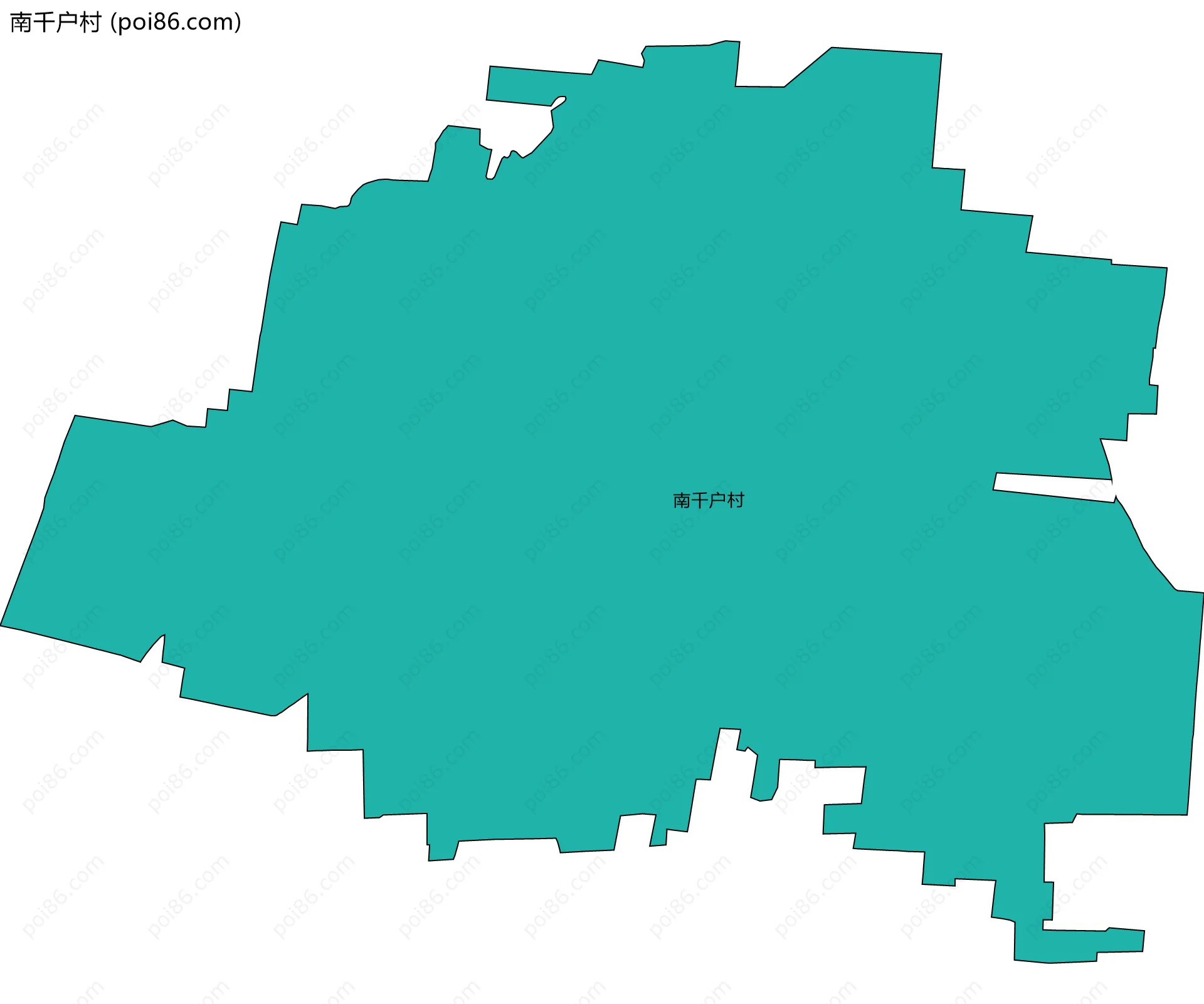 南千户村边界地图