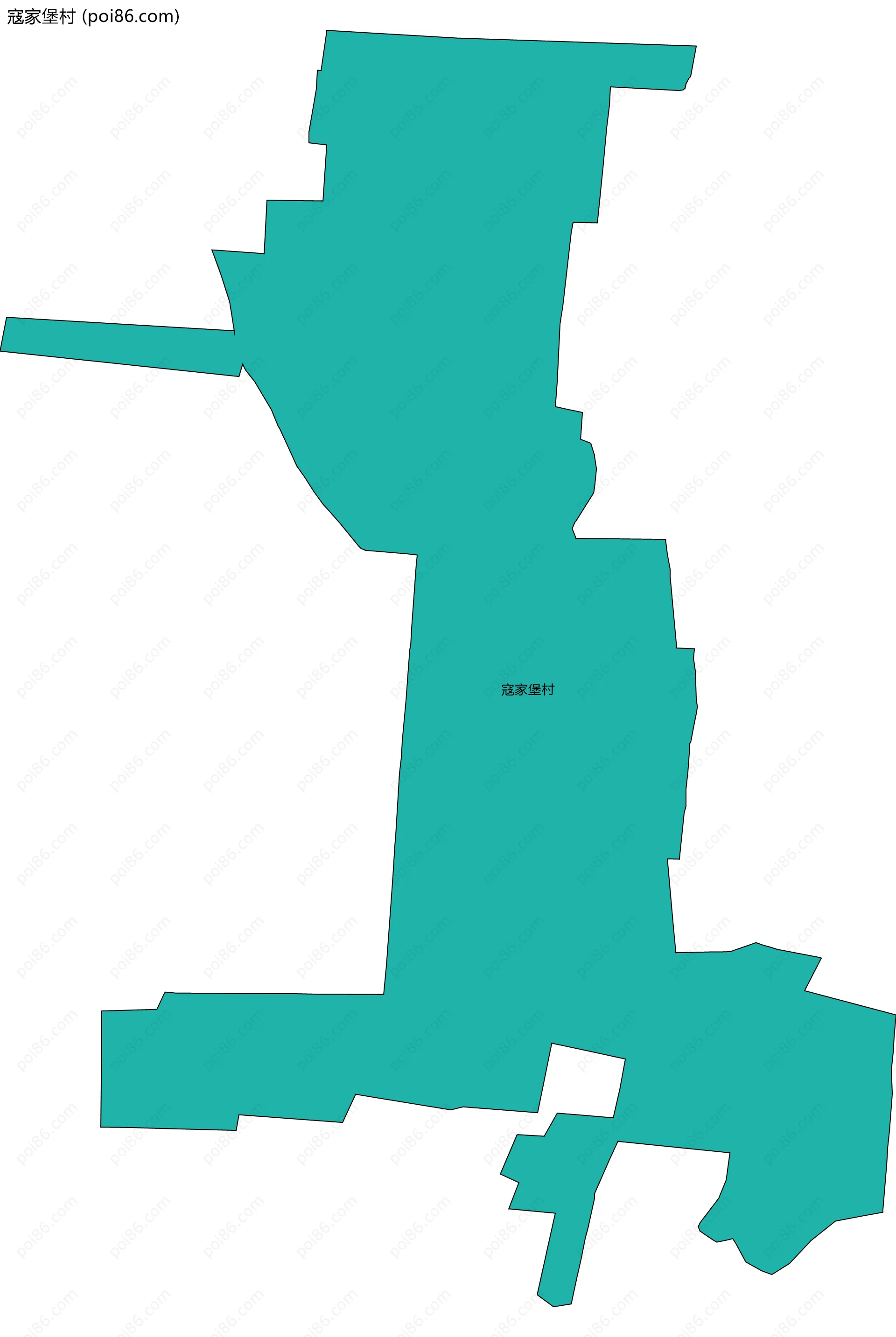 寇家堡村边界地图