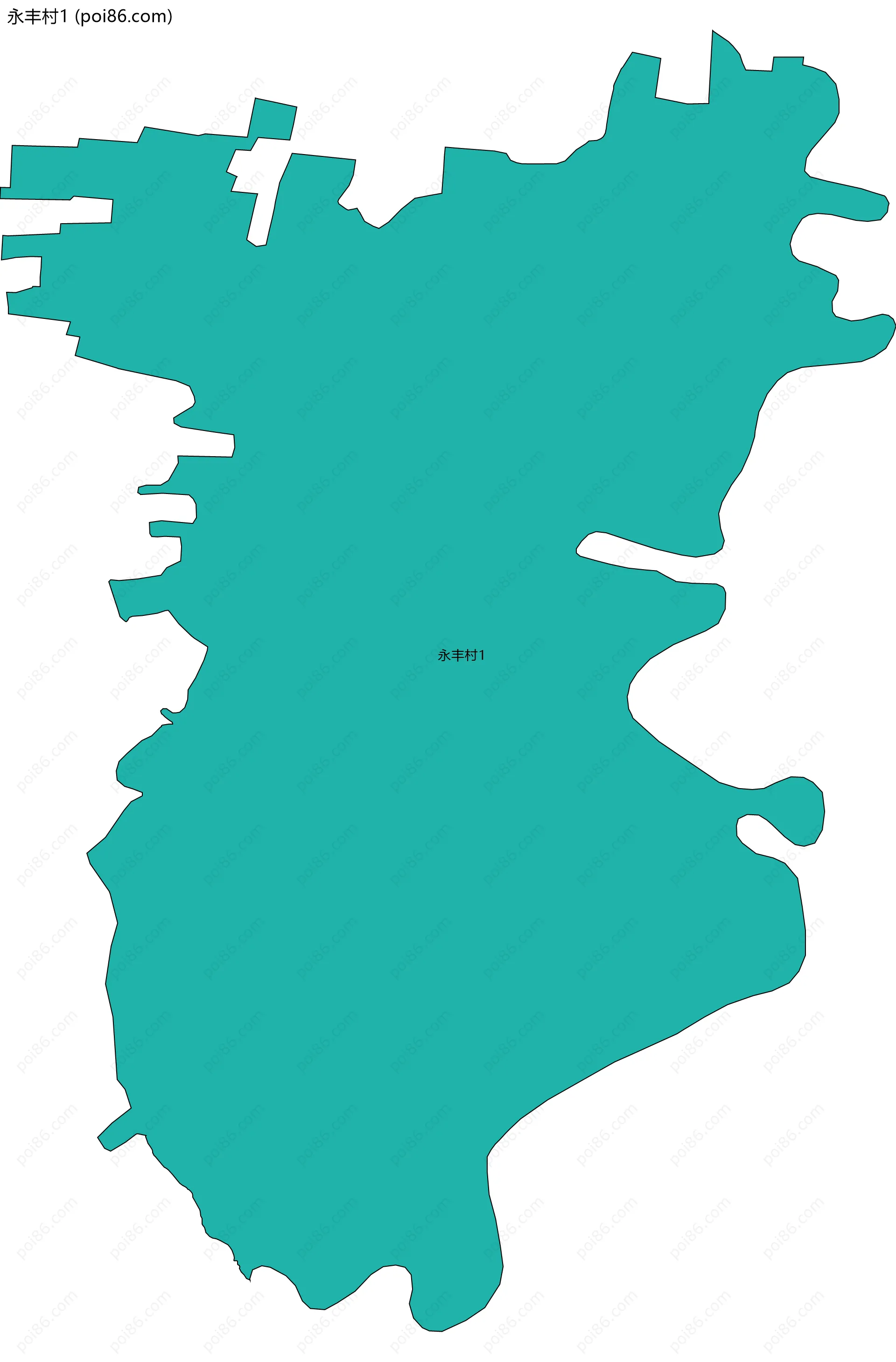 永丰村1边界地图