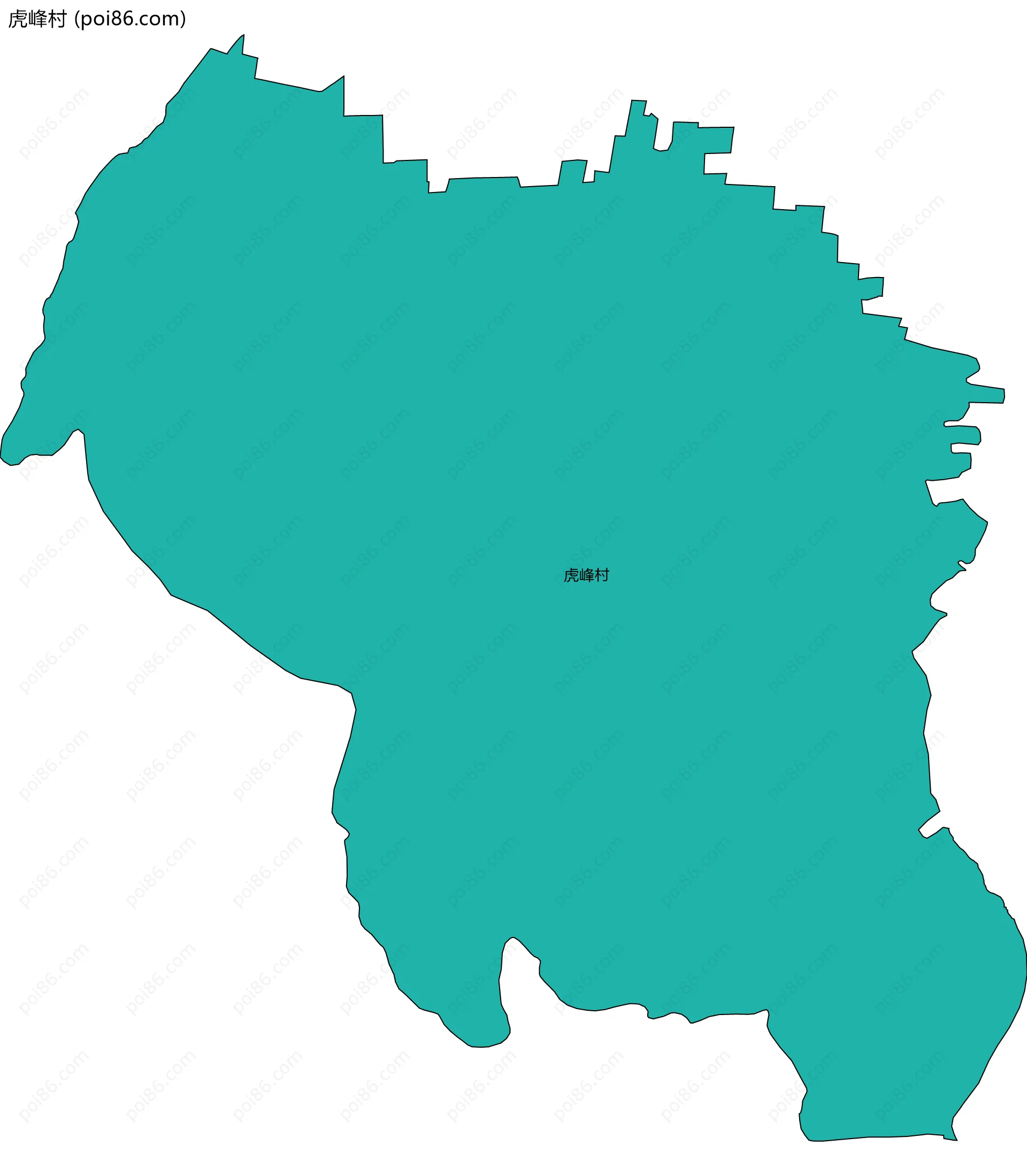 虎峰村边界地图