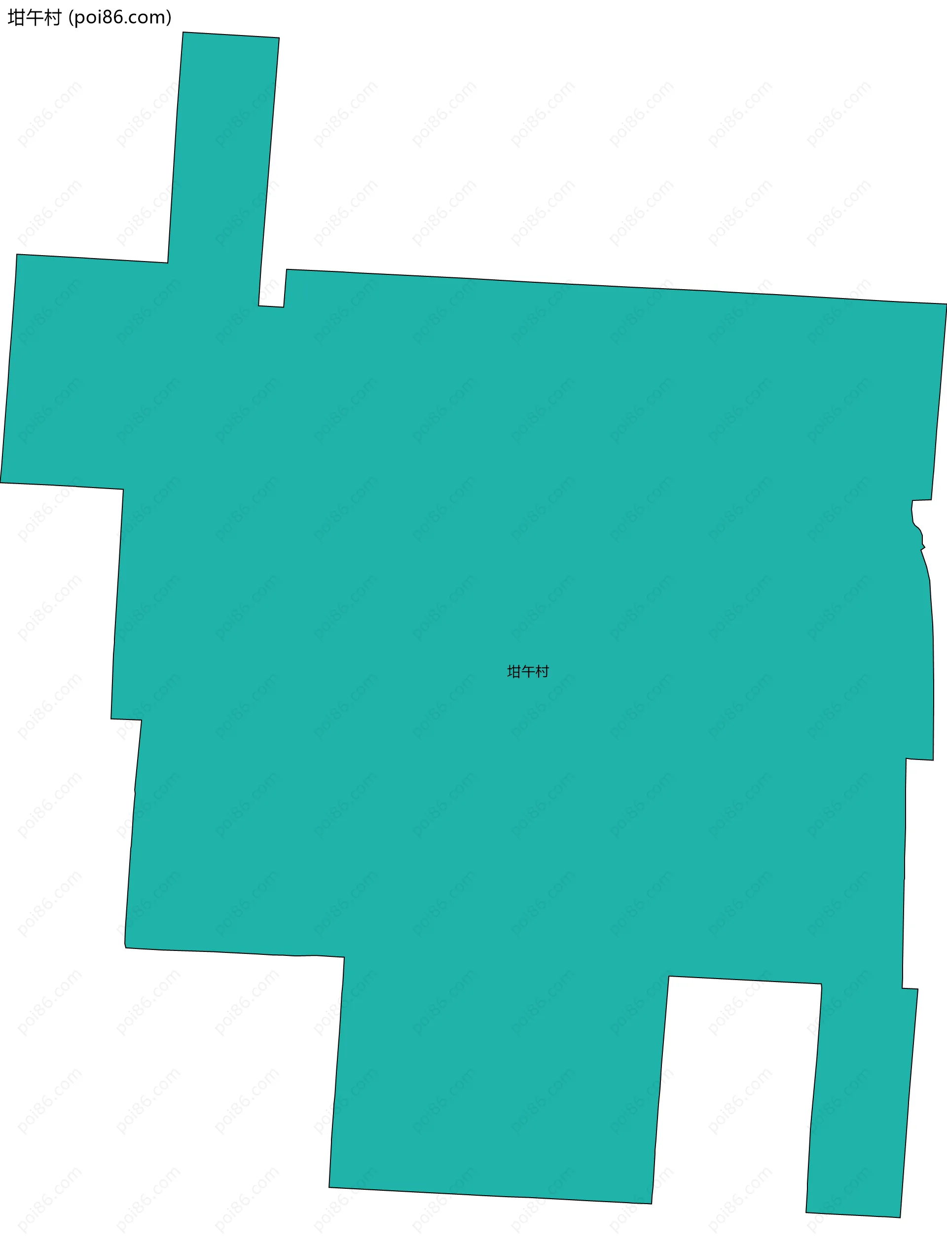 坩午村边界地图