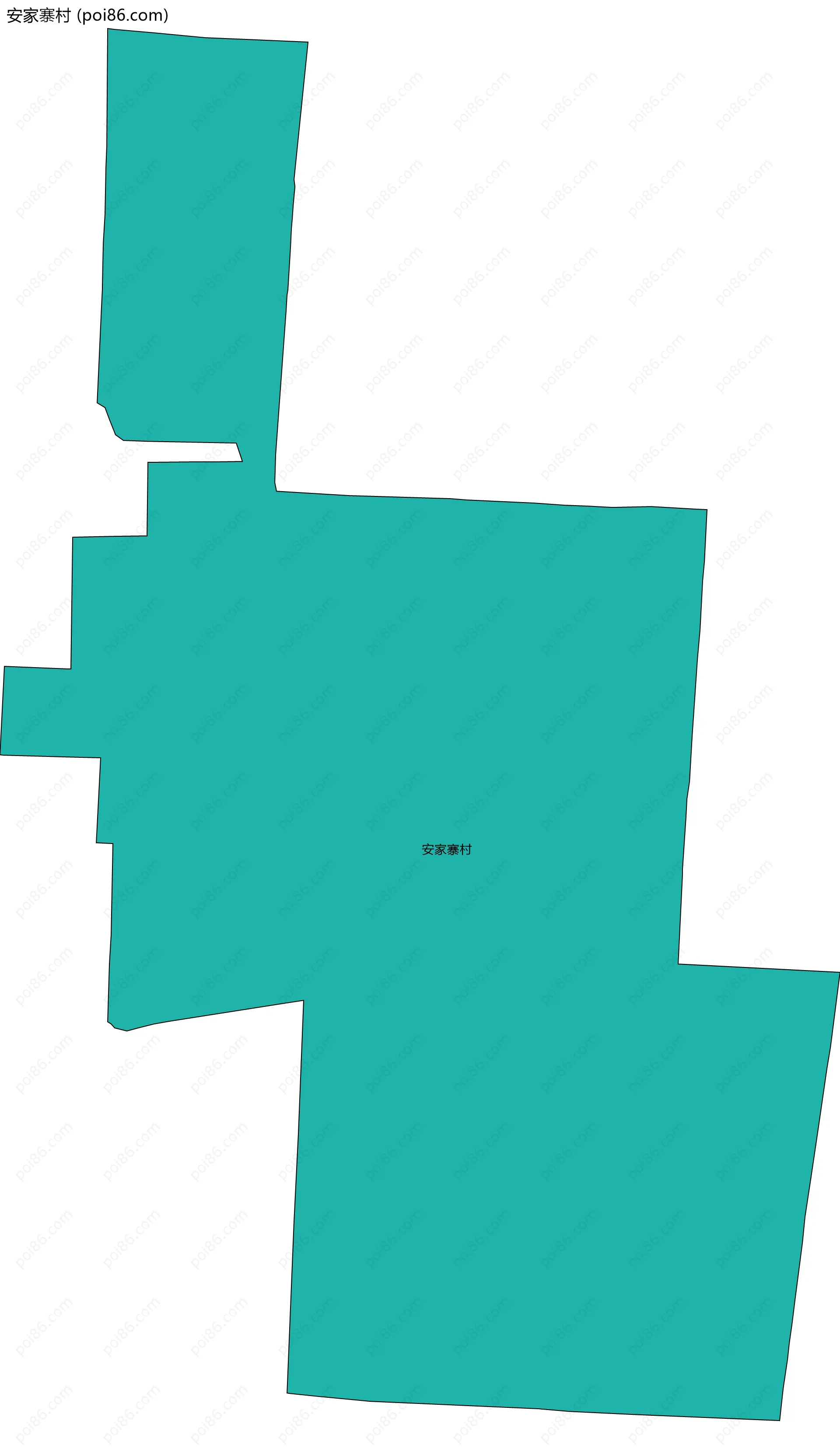 安家寨村边界地图