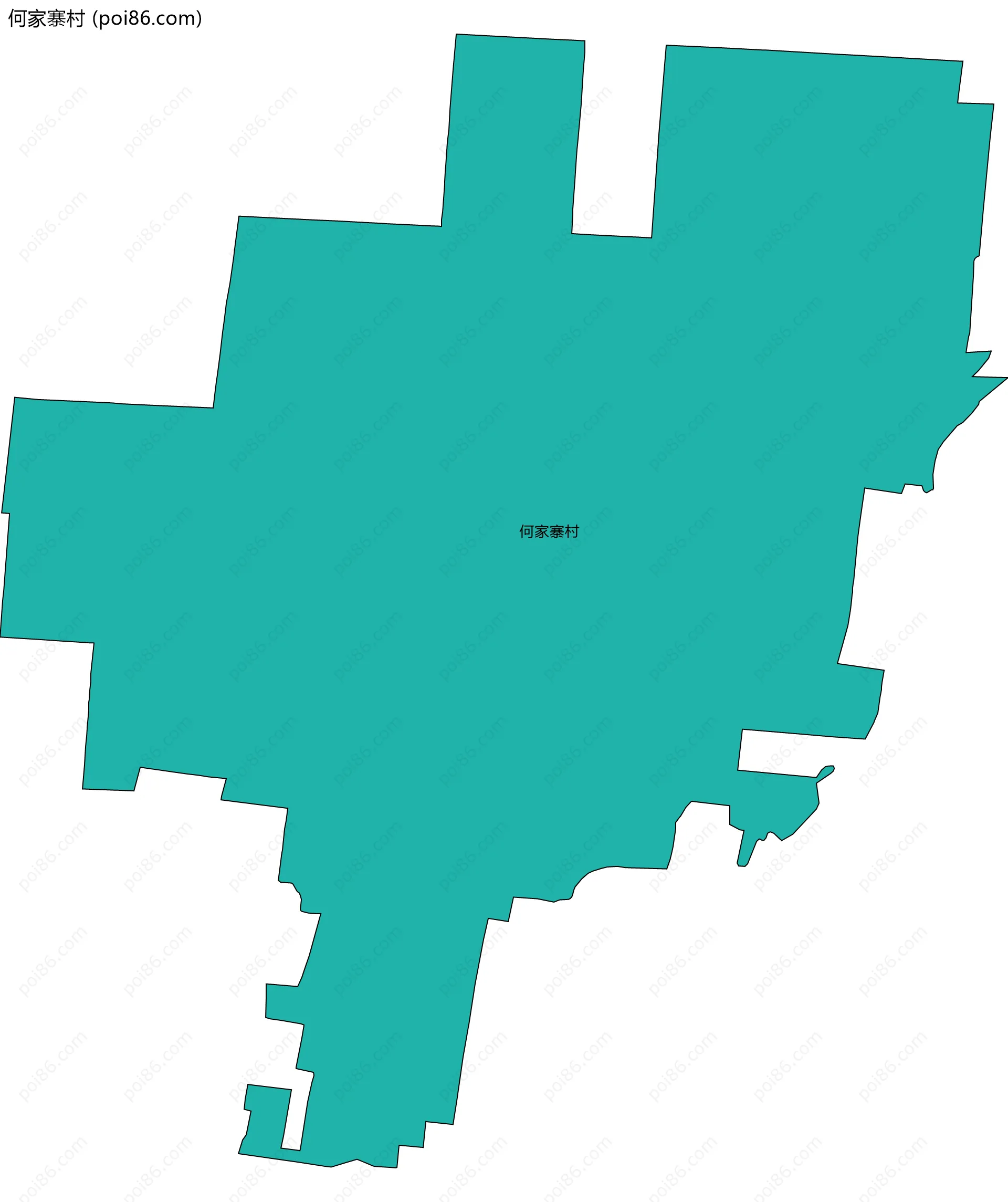 何家寨村边界地图