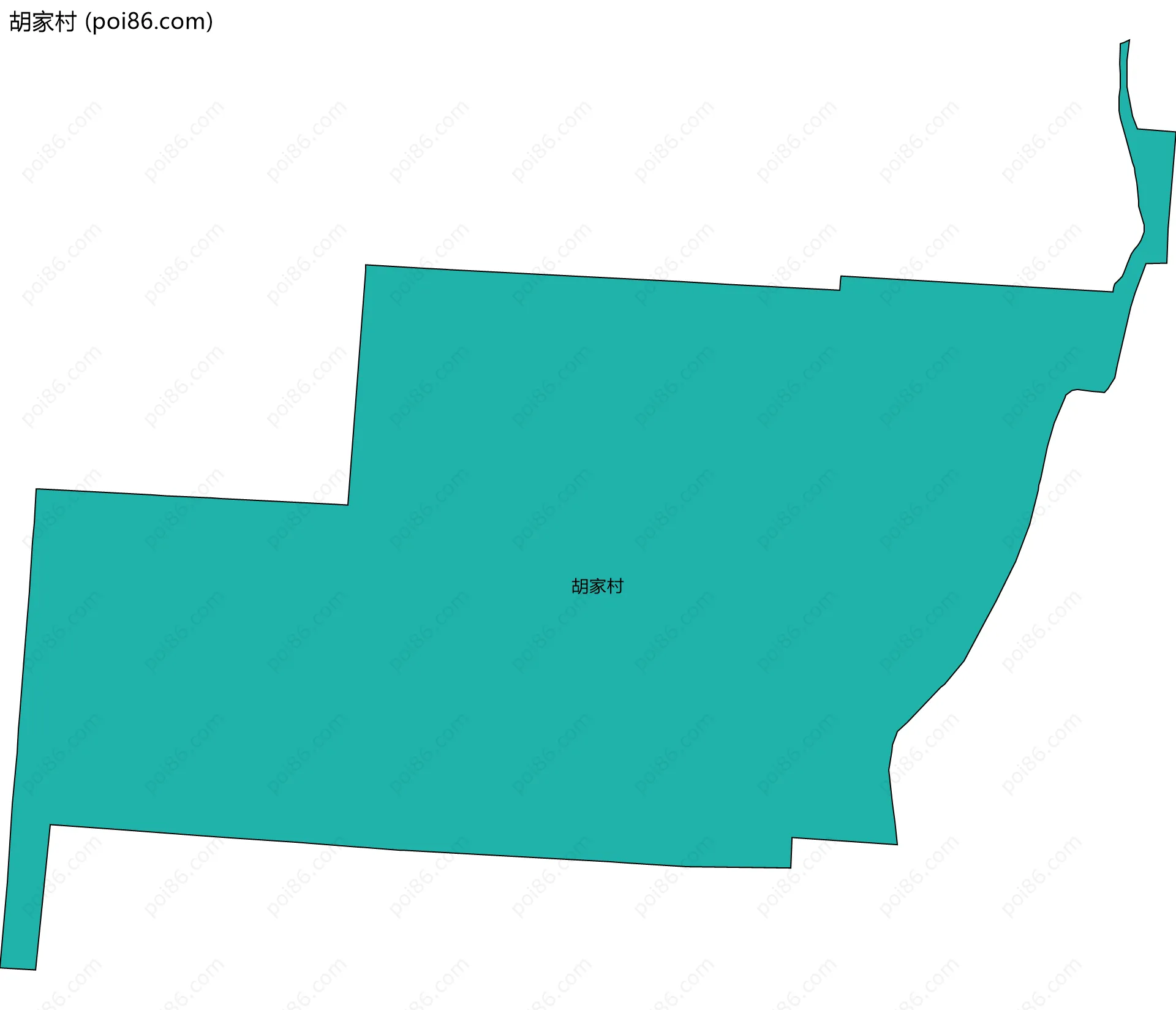 胡家村边界地图