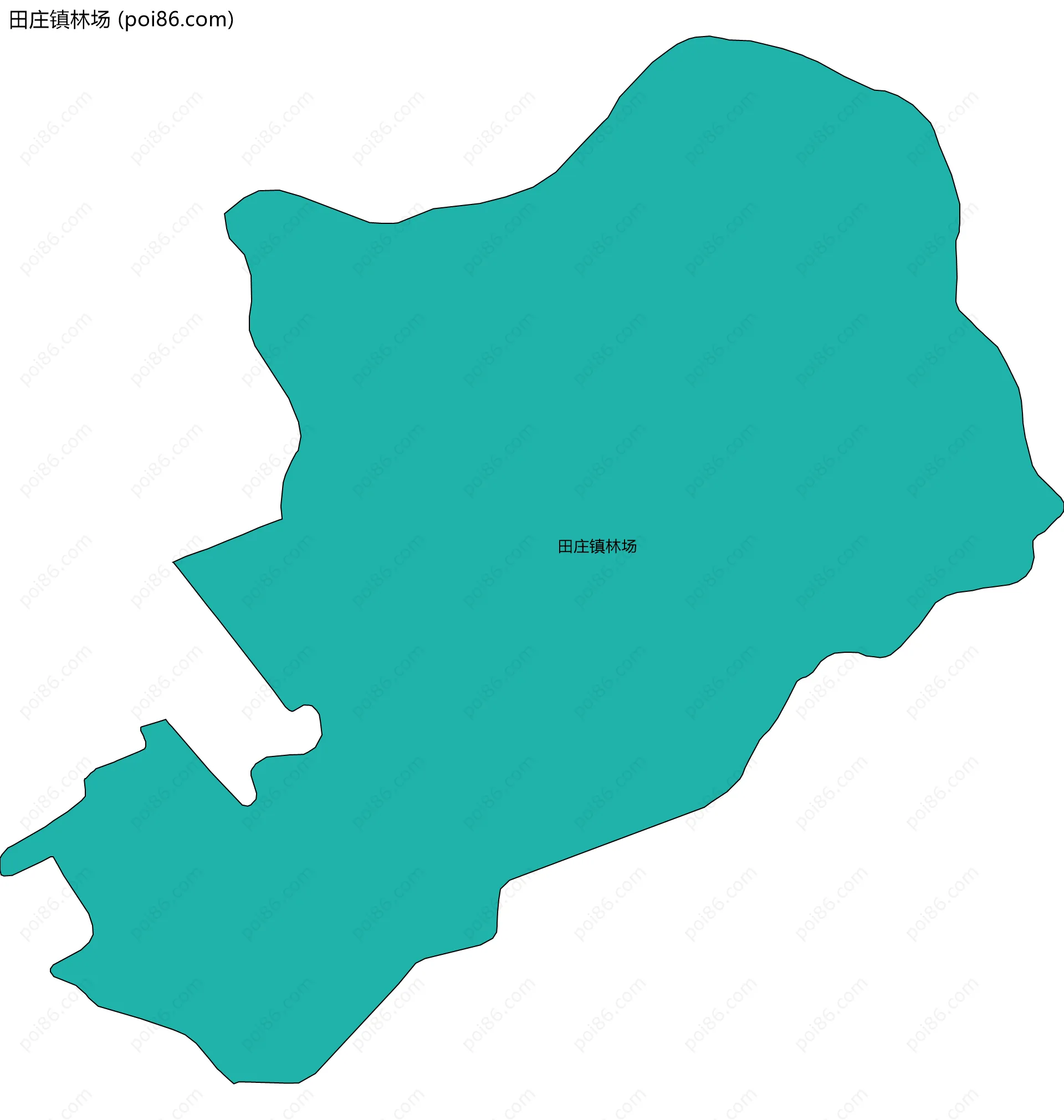 田庄镇林场边界地图